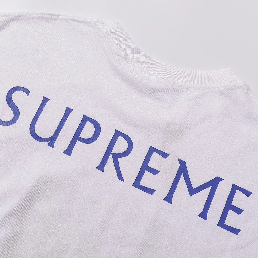 P136 Supreme black goat short sleeve black white size shoulder width chest length S 52 56 70 M 54 58 72 L 56 60 74 XL 58 62 76