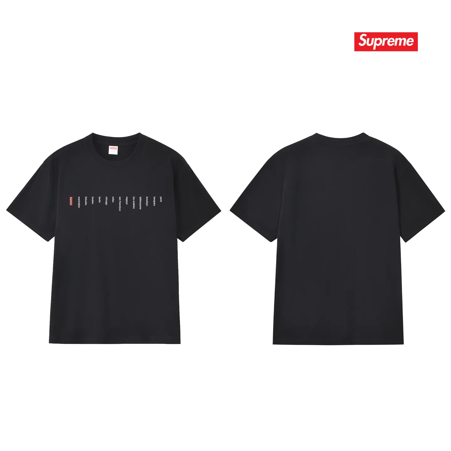 S155 P110💰 Fashion Brand Sup 76SS LOCATION TEE Store City Small Label Short Sleeve T Short Sleeve TEE Loose Loose Fit Made of 260g combed cotton double yarn From fabrics to accessories, all three standards are complete and follow ZP Imported Matsui Company slurry printing will never crack The whole piece is made with a three-needle five-thread process. The collar-shoulder seam-sleeve seam is a double line, which looks more three-dimensional and textured. The process is consistent with the authentic original version, and the classic version is free to compare.