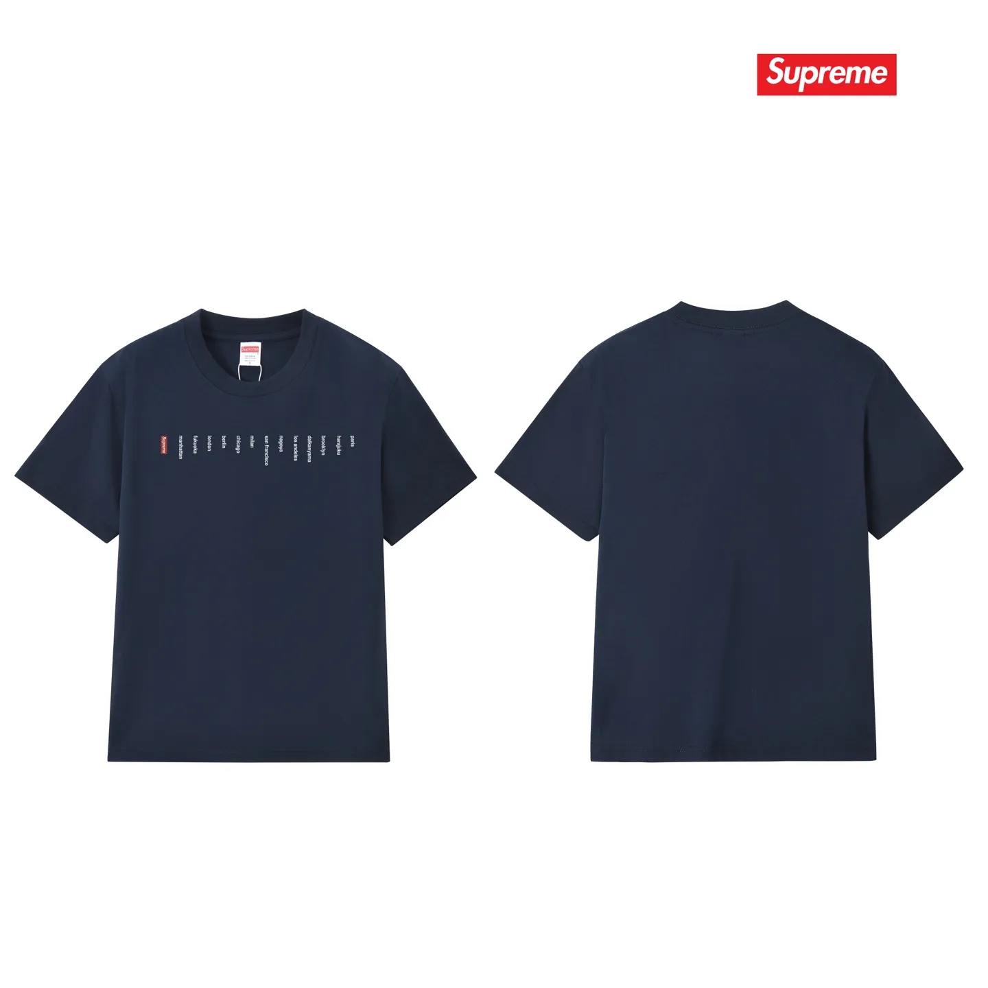 S155 P110💰 Fashion Brand Sup 76SS LOCATION TEE Store City Small Label Short Sleeve T Short Sleeve TEE Loose Loose Fit Made of 260g combed cotton double yarn From fabrics to accessories, all three standards are complete and follow ZP Imported Matsui Company slurry printing will never crack The whole piece is made with a three-needle five-thread process. The collar-shoulder seam-sleeve seam is a double line, which looks more three-dimensional and textured. The process is consistent with the authentic original version, and the classic version is free to compare.