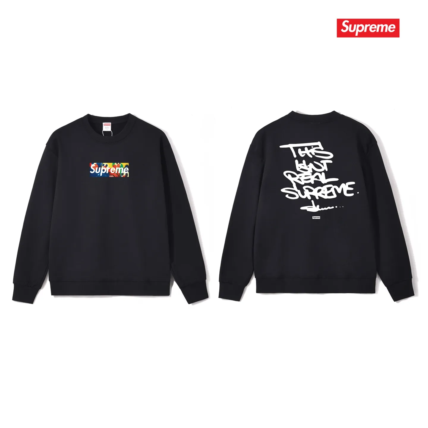 Style No. S1226 #terry p150💰 Plush 160💰 Sup x Olaolu Slawn FW letter print round neck sweatshirt Made of 400 grams of large terry (drop shoulder large version) fabric, soft texture and no pilling Imported environmentally friendly printing glue The pattern is bright and three-dimensional Quality💥Same style for men and women The upper body is trendy Color: black white gray Size: S M L XL XXL