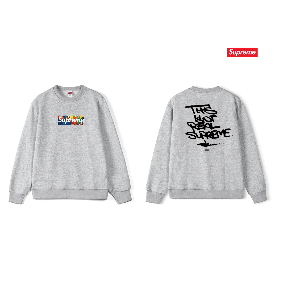 Style No. S1226 #terry p150💰 Plush 160💰 Sup x Olaolu Slawn FW letter print round neck sweatshirt Made of 400 grams of large terry (drop shoulder large version) fabric, soft texture and no pilling Imported environmentally friendly printing glue The pattern is bright and three-dimensional Quality💥Same style for men and women The upper body is trendy Color: black white gray Size: S M L XL XXL