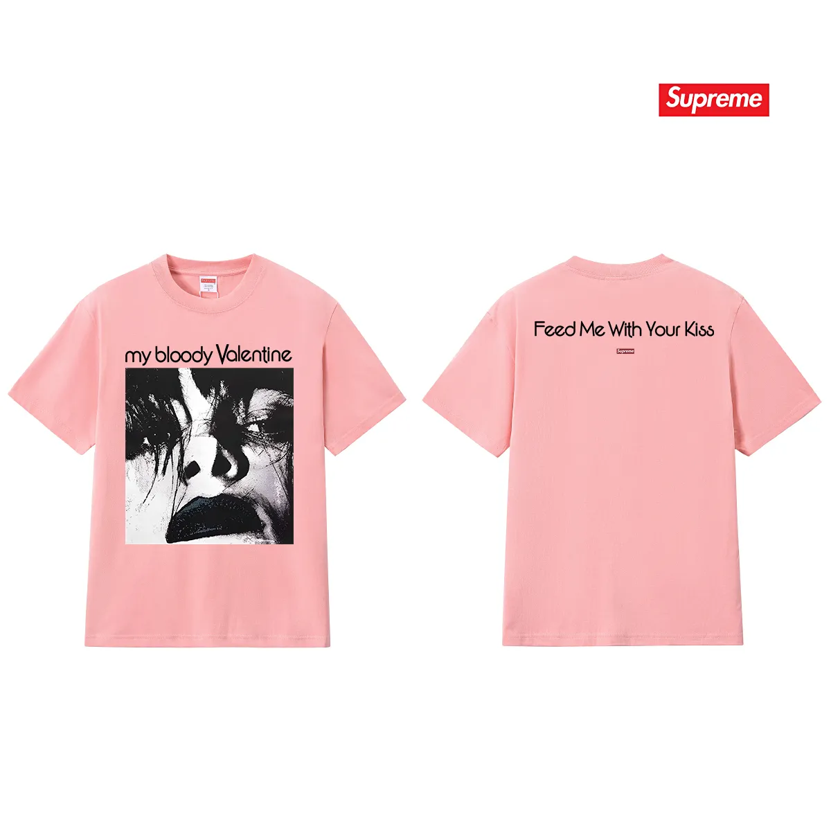S213 P110💰 Sup music art album round neck short-sleeved T-shirt, same style for men and women, loose fit, made of 260g combed cotton double yarn, all three standards from fabrics to accessories are in compliance with ZP. The slurry printing imported from Matsui Company will never crack. The whole piece is made of three-needle five-thread technology. The neckline-shoulder seam-sleeve seam is double-lined, which looks more three-dimensional and textured.) The same process as the original version, classic version Feel free to compare zp. The whole piece adopts three-needle five-thread craftsmanship (neckline-shoulder seam-sleeve seam double thread, which looks more three-dimensional and textured). It has the same craftsmanship as the original original, classic version. Color: black, white, light gray, pink, navy. Size: S M L XL XXL