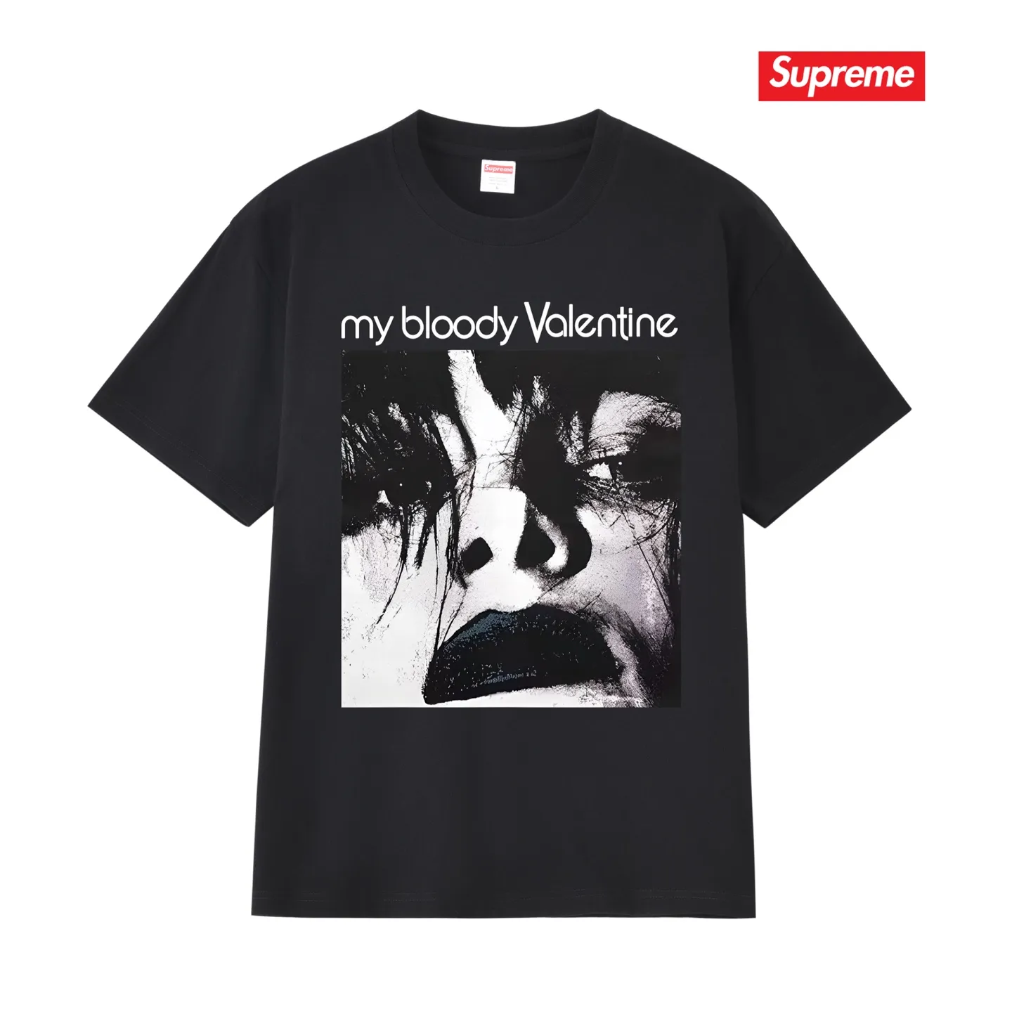 S213 P110💰 Sup music art album round neck short-sleeved T-shirt, same style for men and women, loose fit, made of 260g combed cotton double yarn, all three standards from fabrics to accessories are in compliance with ZP. The slurry printing imported from Matsui Company will never crack. The whole piece is made of three-needle five-thread technology. The neckline-shoulder seam-sleeve seam is double-lined, which looks more three-dimensional and textured.) The same process as the original version, classic version Feel free to compare zp. The whole piece adopts three-needle five-thread craftsmanship (neckline-shoulder seam-sleeve seam double thread, which looks more three-dimensional and textured). It has the same craftsmanship as the original original, classic version. Color: black, white, light gray, pink, navy. Size: S M L XL XXL