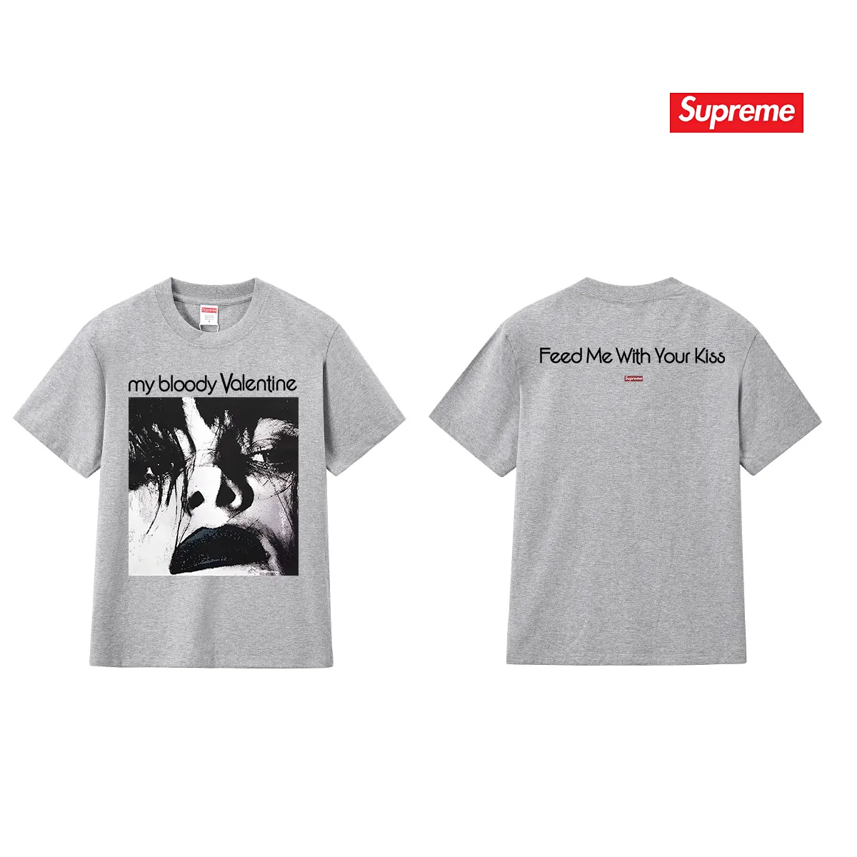 S213 P110💰 Sup music art album round neck short-sleeved T-shirt, same style for men and women, loose fit, made of 260g combed cotton double yarn, all three standards from fabrics to accessories are in compliance with ZP. The slurry printing imported from Matsui Company will never crack. The whole piece is made of three-needle five-thread technology. The neckline-shoulder seam-sleeve seam is double-lined, which looks more three-dimensional and textured.) The same process as the original version, classic version Feel free to compare zp. The whole piece adopts three-needle five-thread craftsmanship (neckline-shoulder seam-sleeve seam double thread, which looks more three-dimensional and textured). It has the same craftsmanship as the original original, classic version. Color: black, white, light gray, pink, navy. Size: S M L XL XXL