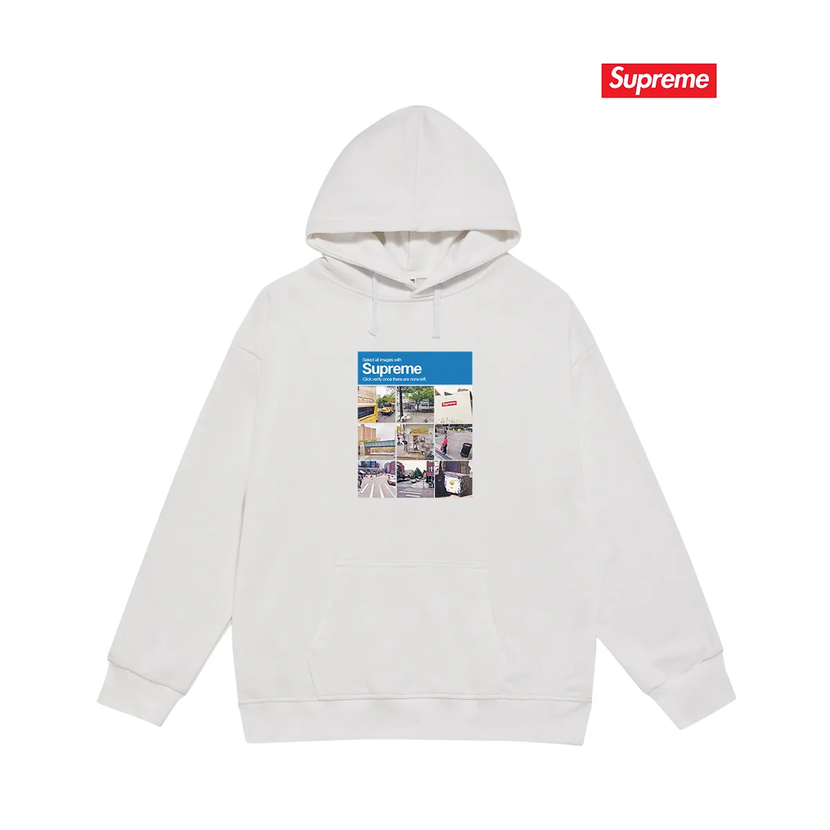 Style number S2006 #terry P160💰 Velvet P170💰 Supreme FW20 Week 1 Verify Tee Logo Google verified printed hooded sweatshirt Made of 400g large terry 430g silver fox velvet (drop shoulder large version) fabric, soft texture and no pilling Imported environmentally friendly printing glue The pattern is bright and three-dimensional Quality 💥Same style for men and women The upper body is trendy Color: black white gray Size: S M L XL XXL