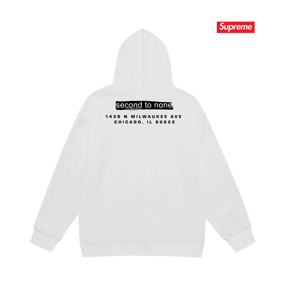 Style No. S2157 #terry P160💰 Velvet P170💰 25-year new Sup Chicago store opening limited solid color hooded sweatshirt Made of 400g large terry 430g silver fox velvet (off-shoulder large version) fabric, soft texture and no pilling Imported environmentally friendly printing glue The pattern is bright and three-dimensional Quality 💥Same style for men and women The upper body is trendy Color: black white gray Size: S M L XL XXL
