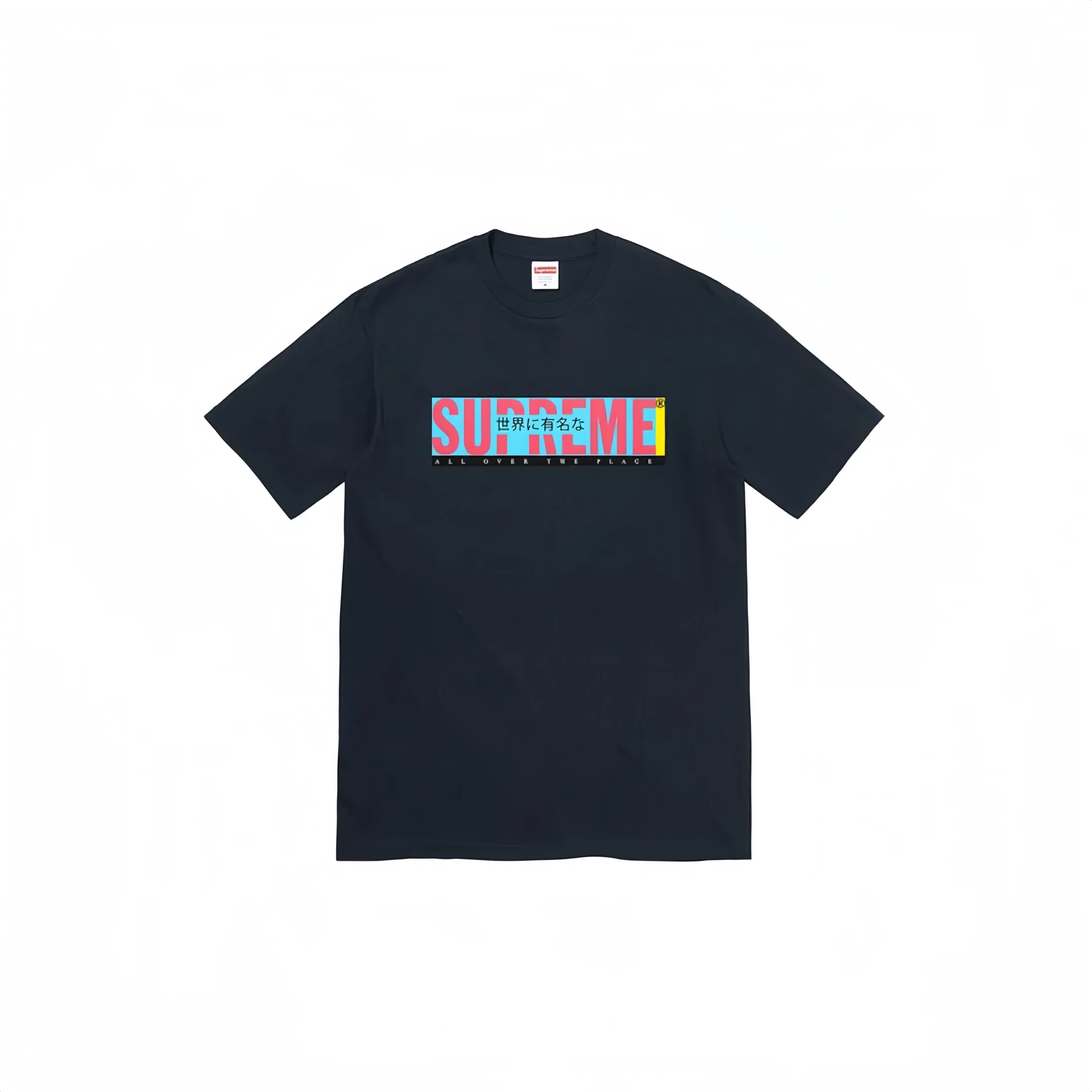 #S64 P110💰 Supreme SS22 Week 1 All Over Tee letter printed short-sleeved T-shirt. The same style for men and women is made of 260g combed cotton double yarn. From fabrics to accessories, all three standards are complete and follow ZP. Imported Matsui company’s slurry printing will never crack. The whole piece is made of three-needle five-thread technology. The neckline-shoulder seam-sleeve seam is double-lined, which looks more three-dimensional and textured.) The same process as the original version, classic version Feel free to compare zp. The whole piece adopts three-needle five-thread craftsmanship (neckline-shoulder seam-sleeve seam double thread, which looks more three-dimensional and textured). It has the same craftsmanship as the original original, classic version. Color: black, white, navy blue, rice dumpling pink, size: S M L XL XXL