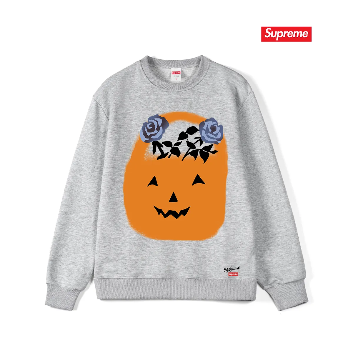 Style No. S1044 #terry p150💰 Velvet 160💰 Supreme FW22 Week 4 x Yohji Yamamoto Yohji Yamamoto joint model round neck sweatshirt Made of 400 grams of large terry (off-shoulder large version) fabric, soft texture and non-pilling Imported environmentally friendly printing glue The pattern is bright and three-dimensional Quality 💥Same style for men and women The upper body is trendy Color: black white gray Size: S M L XL XXL
