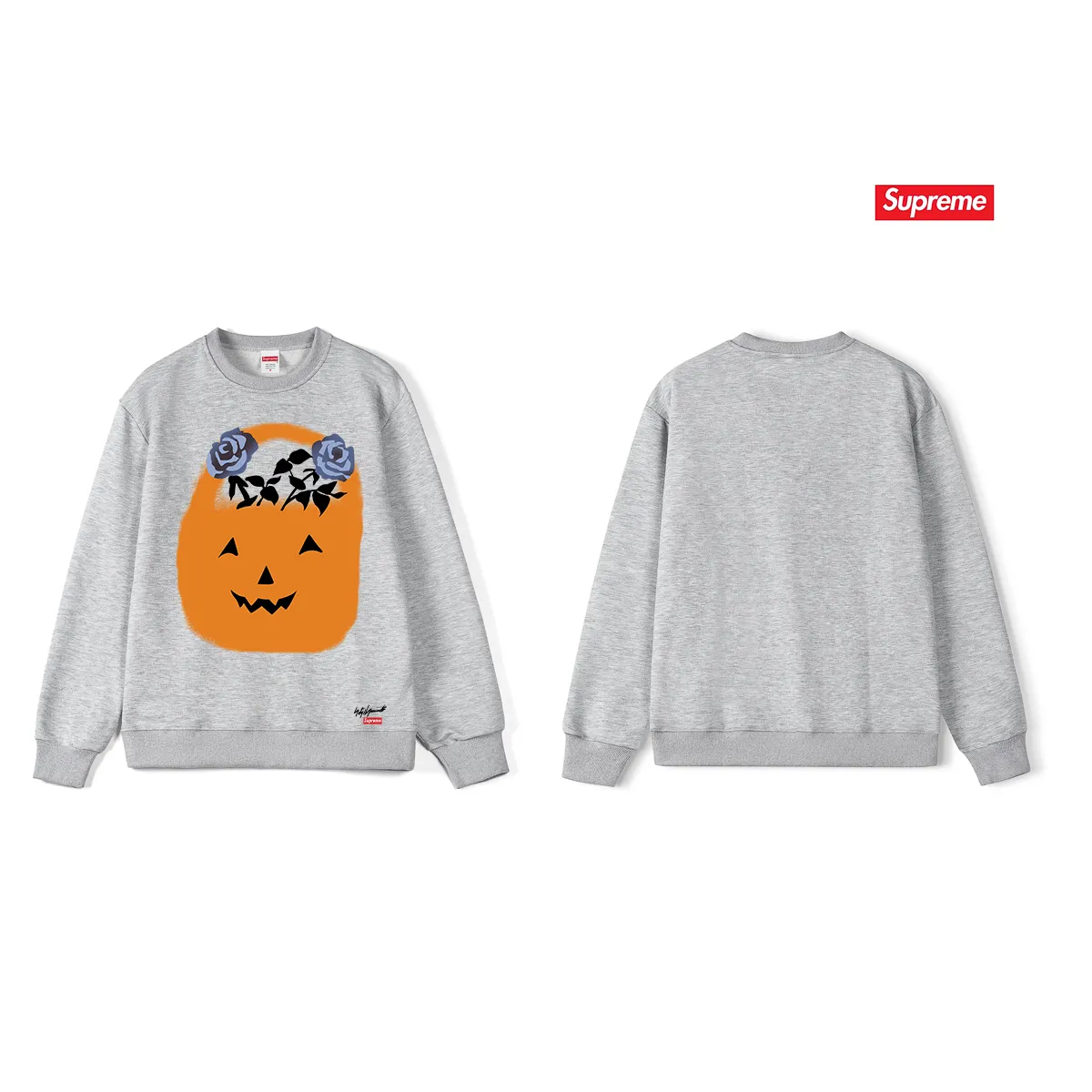 Style No. S1044 #terry p150💰 Velvet 160💰 Supreme FW22 Week 4 x Yohji Yamamoto Yohji Yamamoto joint model round neck sweatshirt Made of 400 grams of large terry (off-shoulder large version) fabric, soft texture and non-pilling Imported environmentally friendly printing glue The pattern is bright and three-dimensional Quality 💥Same style for men and women The upper body is trendy Color: black white gray Size: S M L XL XXL
