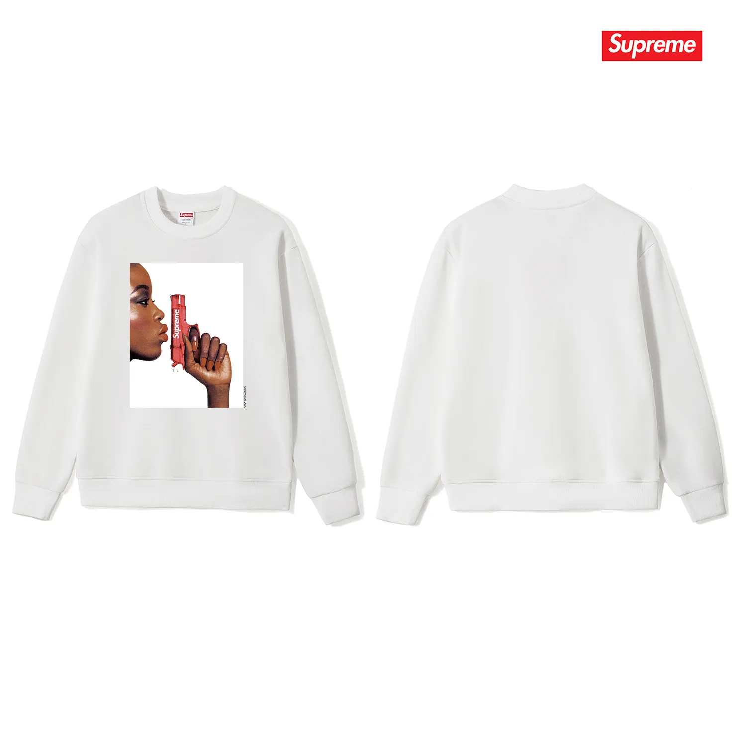 Style No. S1057 #terryp150💰 Velvet 160💰 Supreme SS21 Spiral Tee Spiral Letter Unisex Round Neck Sweatshirt Made of 400g large terry (drop shoulder large version) fabric, soft texture and no pilling Imported environmentally friendly printing glue The pattern is bright and three-dimensional Quality 💥 Unisex The upper body is trendy Color: Black White Gray Size: S M L XL XXL