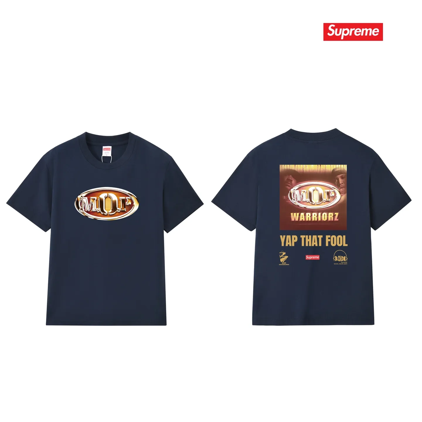 S231 P110💰 Supreme 24FW MOP Hooded rap group co-branded short-sleeved T-shirt. Loose fit. Made of 260g combed cotton double yarn. All three standards are complete from fabric to accessories. ZP. The slurry printing imported from Matsui Company will never crack. The whole piece adopts three-needle and five-thread technology. The neckline-shoulder seam-sleeve seam is double-lined, which looks more three-dimensional and textured.) The same process as the original version, classic version Feel free to compare zp. The whole piece adopts three-needle five-thread craftsmanship (neckline-shoulder seam-sleeve seam double thread, which looks more three-dimensional and textured). It has the same craftsmanship as the original original, classic version. Color: black, white, light gray, pink, navy. Size: S M L XL XXL