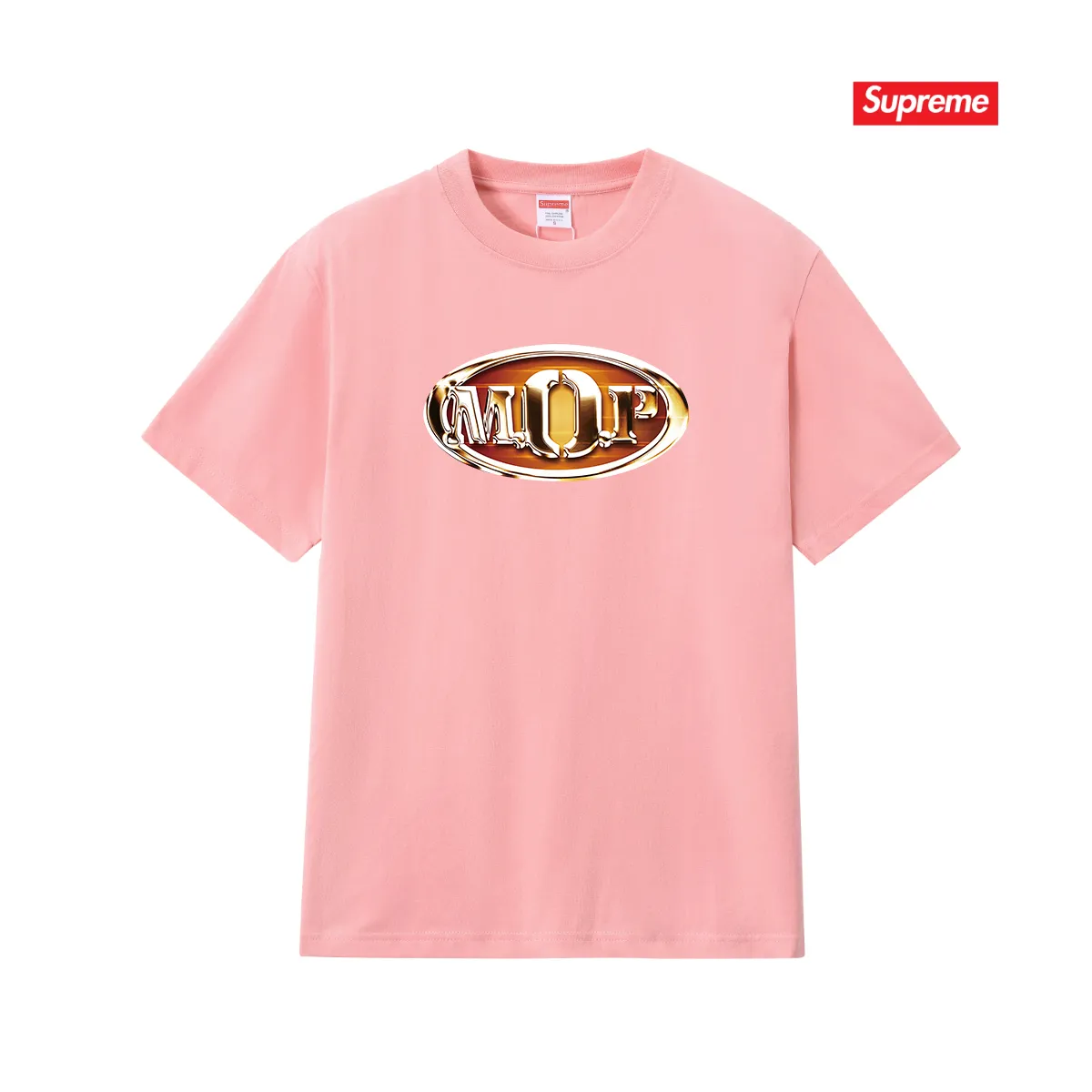 S231 P110💰 Supreme 24FW MOP Hooded rap group co-branded short-sleeved T-shirt. Loose fit. Made of 260g combed cotton double yarn. All three standards are complete from fabric to accessories. ZP. The slurry printing imported from Matsui Company will never crack. The whole piece adopts three-needle and five-thread technology. The neckline-shoulder seam-sleeve seam is double-lined, which looks more three-dimensional and textured.) The same process as the original version, classic version Feel free to compare zp. The whole piece adopts three-needle five-thread craftsmanship (neckline-shoulder seam-sleeve seam double thread, which looks more three-dimensional and textured). It has the same craftsmanship as the original original, classic version. Color: black, white, light gray, pink, navy. Size: S M L XL XXL