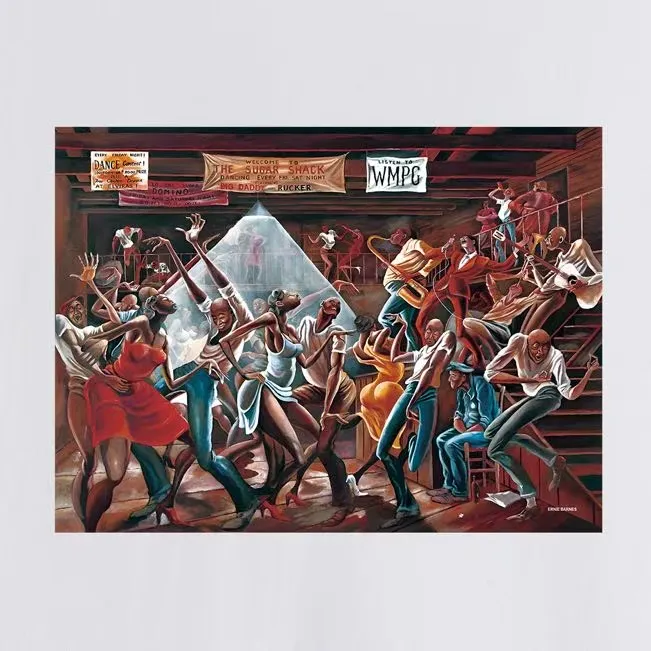 S203 P110💰 Supreme 25SS Ernie Barnes artist oil painting short-sleeved T-shirt loose fit using 260 grams of combed cotton double yarn, all three standards from fabrics to accessories are complete ZP imported Matsui company slurry printing will never crack The whole piece is made of three-needle five-thread technology (neckline-shoulder seam-sleeve seam double line, looks more three-dimensional and textured) consistent with the original version, classic version Feel free to compare zp. The whole piece adopts three-needle five-thread craftsmanship (neckline-shoulder seam-sleeve seam double thread, which looks more three-dimensional and textured). It has the same craftsmanship as the original original, classic version. Color: black, white, light gray, pink, navy. Size: S M L XL XXL