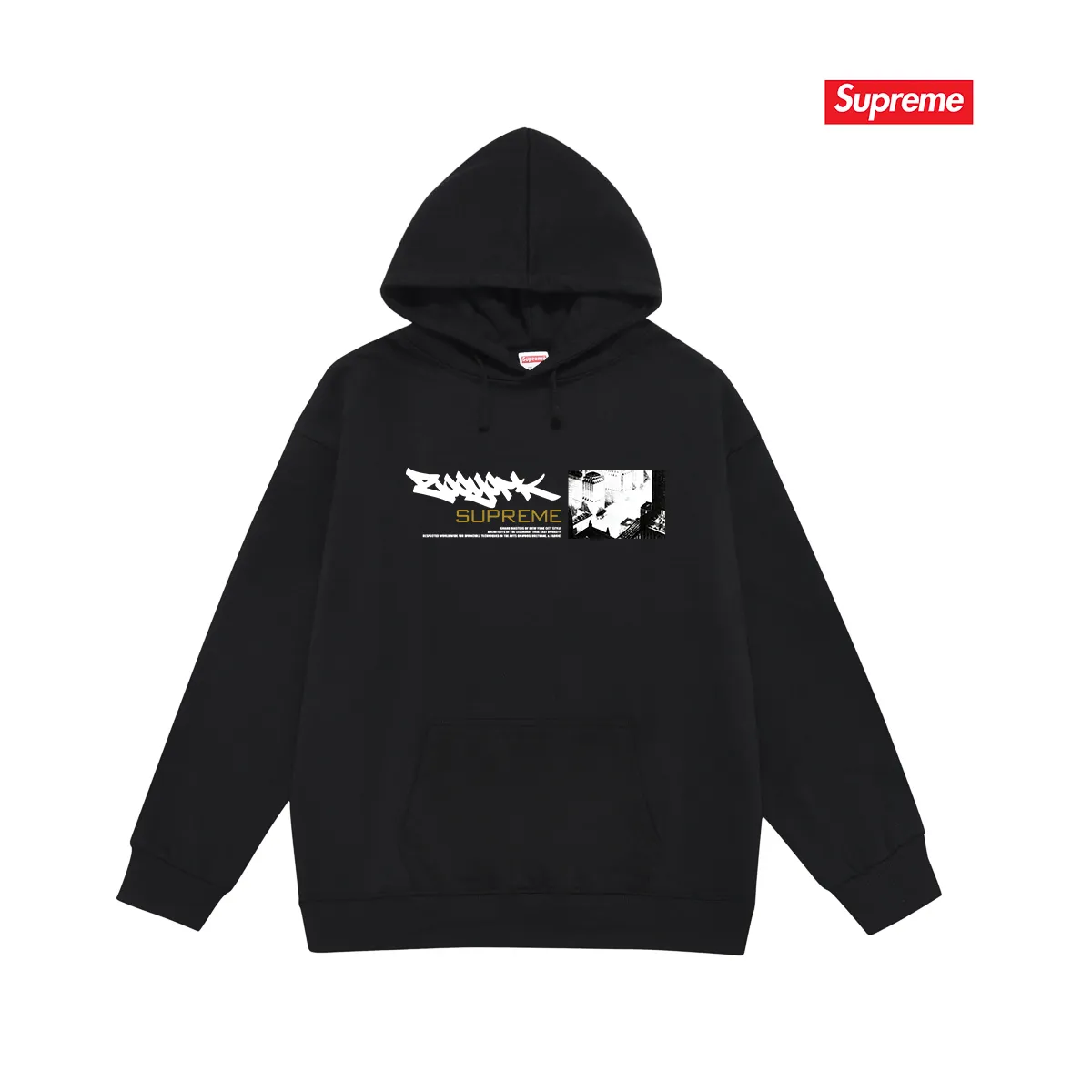 Style No. S2234 #terry P160💰 Velvet P170💰 Supreme Zoo York co-branded model SS25 WEEK17 Dynasty Tee chest printed hooded sweatshirt Made of 400g large terry 430g silver fox velvet (drop shoulder large version) fabric, soft texture and no pilling, imported environmentally friendly printing glue, bright and three-dimensional pattern, quality 💥Same style for men and women, the upper body is trendy Color: Black White Gray Size: S M L XL XXL