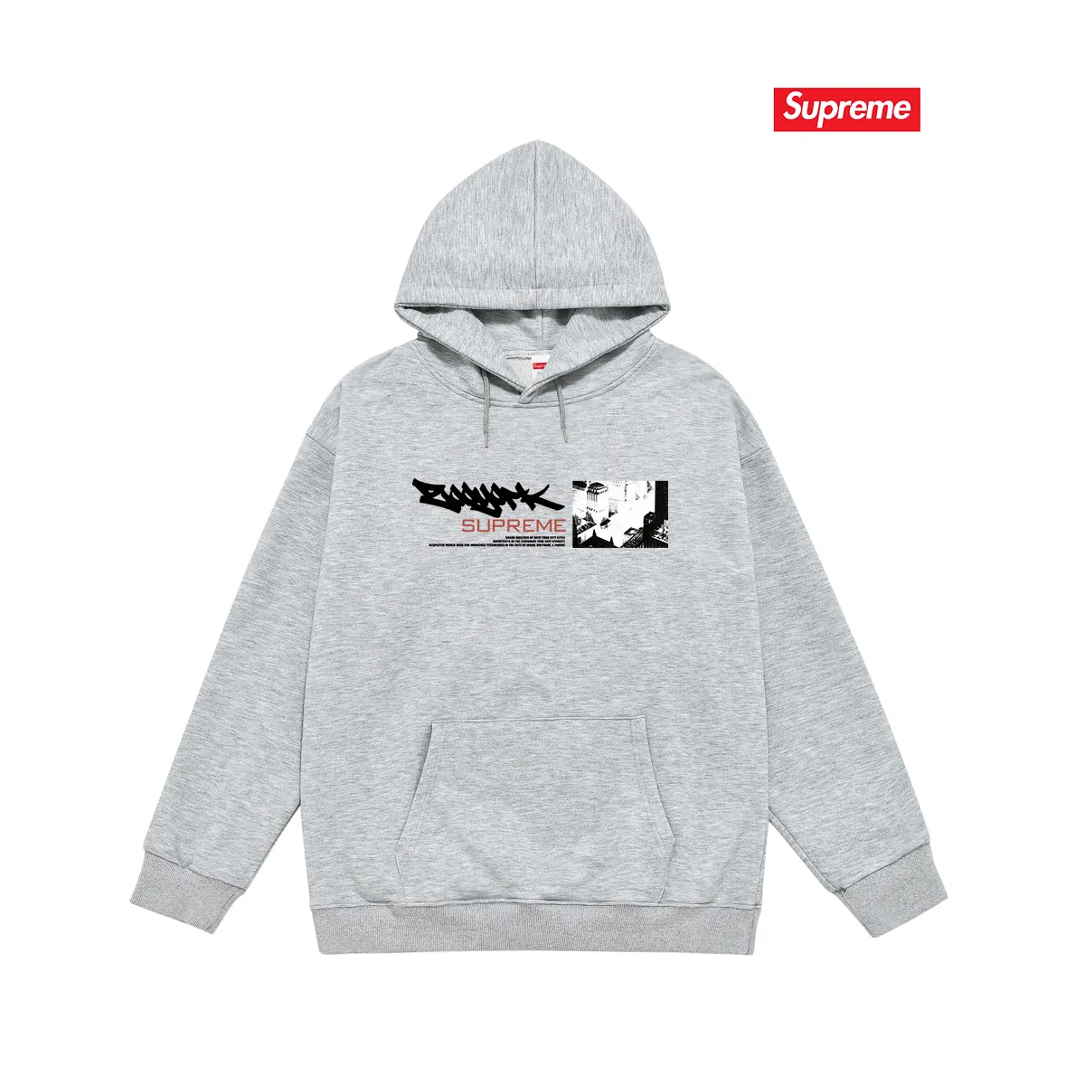 Style No. S2234 #terry P160💰 Velvet P170💰 Supreme Zoo York co-branded model SS25 WEEK17 Dynasty Tee chest printed hooded sweatshirt Made of 400g large terry 430g silver fox velvet (drop shoulder large version) fabric, soft texture and no pilling, imported environmentally friendly printing glue, bright and three-dimensional pattern, quality 💥Same style for men and women, the upper body is trendy Color: Black White Gray Size: S M L XL XXL