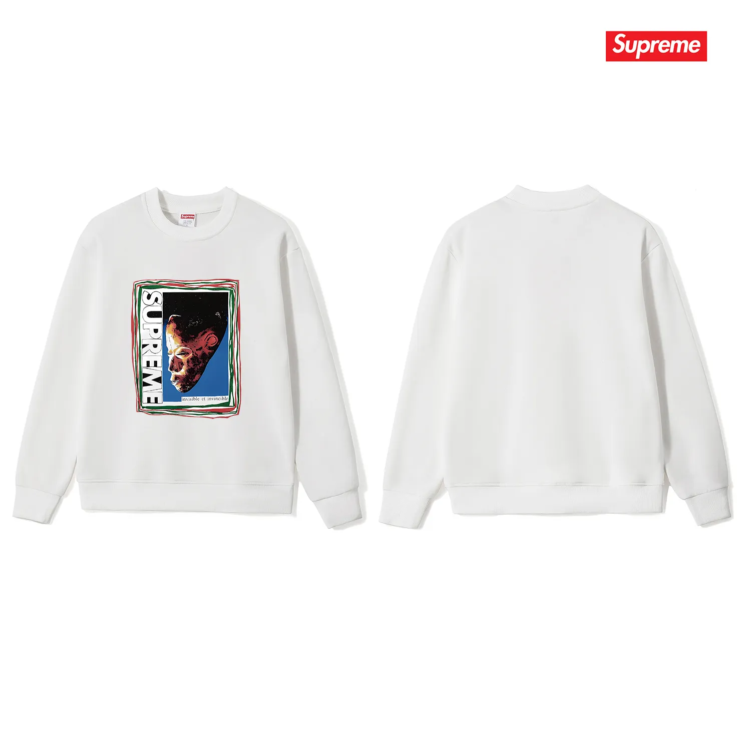 Style No. S1096 #terry p150💰 Velvet 160💰 Supreme SS22 Week 19 Mask Tee letter mask pattern printed round neck sweatshirt Made of 400 grams of large terry (drop shoulder large version) fabric, soft texture and no pilling Imported environmentally friendly printing glue The pattern is bright and three-dimensional Quality💥Same style for men and women The upper body is trendy Color: black white gray Size: S M L XL XXL