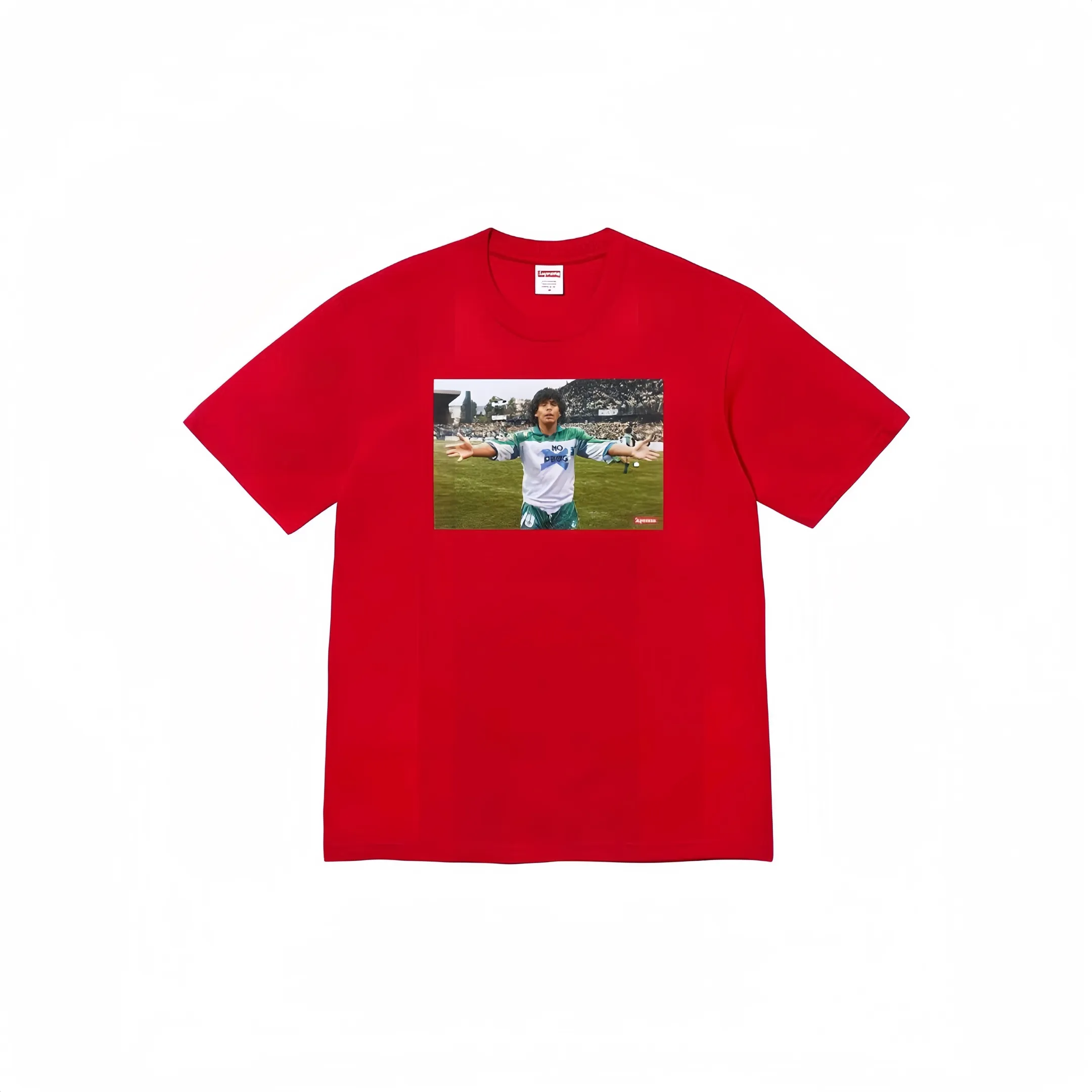 #S68 P110💰 Supreme SS24 WEEK1 Maradona No Drug character tee round neck jersey short-sleeved T-shirt. The same style for men and women is made of 260g combed cotton double yarn. From fabrics to accessories, all three standards are complete and follow ZP. Imported Matsui company's slurry printing will never crack. The whole piece adopts three-needle five-thread technology. The neckline-shoulder seam-sleeve seam is double-lined, which looks more three-dimensional and textured.) The same process as the authentic original, classic version Feel free to compare zp. The whole piece adopts three-needle five-thread craftsmanship (neckline-shoulder seam-sleeve seam double thread, which looks more three-dimensional and textured). It has the same craftsmanship as the original original, classic version. Color: black, red, rice dumpling, gray and white. Size: S M L XL XXL
