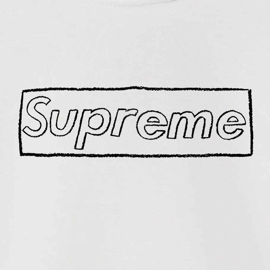Style No. S1077 #terry p150💰 Velvet 160💰 Supreme Week 18 x KAWS Joint Chalk Logo Tee Chalk Letter Box Solid Logo Print Round Neck Sweatshirt Made of 400g large terry (drop shoulder large version) fabric Soft texture and no pilling Imported environmentally friendly printing glue The pattern is bright and three-dimensional Quality💥Same style for men and women The upper body is trendy Color: Black White Gray Size: S M L XL XXL