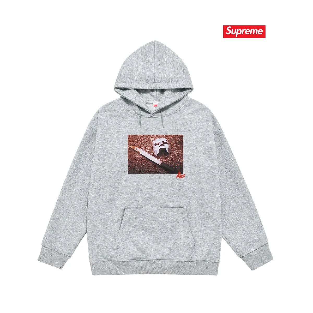 Style number S2207 #terry P160💰 Velvet P170💰 SupxMFDOOM FW23 mask with handwritten letters printed on the back Hooded sweatshirt Made of 400g large terry 430g silver fox velvet (drop shoulder large version) fabric Soft texture and no pilling Imported environmentally friendly printing glue The pattern is bright and three-dimensional Quality 💥Same style for men and women The upper body is trendy Color: black white gray Size: S M L XL XXL
