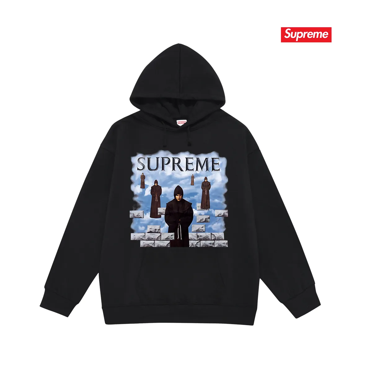 Style No. S2050 #terry P160💰 Velvet P170💰 Supreme Week 17 Bandana Box Logo Tee Cashew flower logo printed hooded sweatshirt Made of 400g large terry 430g silver fox velvet (drop shoulder large version) fabric, soft texture and no pilling Imported environmentally friendly printing glue The pattern is bright and three-dimensional Quality 💥Same style for men and women The upper body is trendy Color: black white gray Size: S M L XL XXL