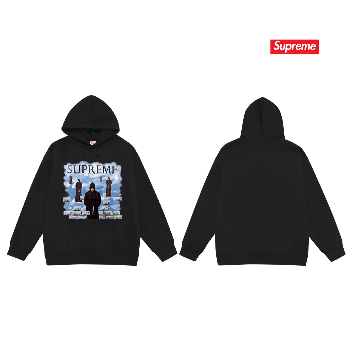 Style No. S2050 #terry P160💰 Velvet P170💰 Supreme Week 17 Bandana Box Logo Tee Cashew flower logo printed hooded sweatshirt Made of 400g large terry 430g silver fox velvet (drop shoulder large version) fabric, soft texture and no pilling Imported environmentally friendly printing glue The pattern is bright and three-dimensional Quality 💥Same style for men and women The upper body is trendy Color: black white gray Size: S M L XL XXL