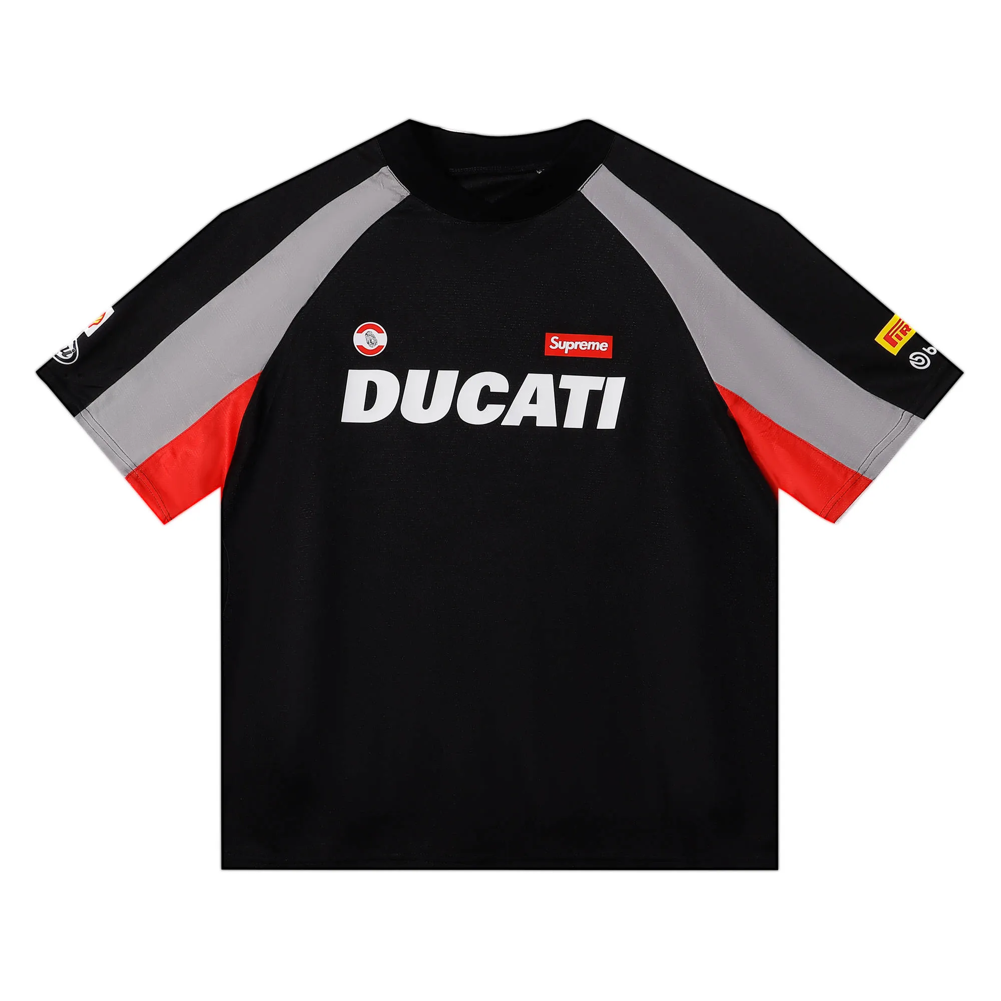 P170 Supreme Ducati Soccer Jersey Ducati joint jersey short-sleeved Size S M L XL Length 71-73-75-77 Bust 56-58-60-62