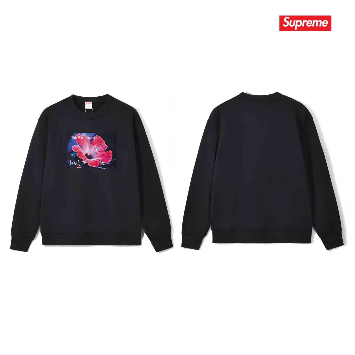 Style No. S1121 #terryp150💰Fleece 160💰Supreme Yamamoto Yohji co-branded floral print round neck sweatshirt Made of 400g large terry (drop shoulder large version) fabric, soft texture and no pilling Imported environmentally friendly printing glue The pattern is bright and three-dimensional Quality💥Same style for men and women The upper body is trendy Color: black white gray Size: S M L XL XXL