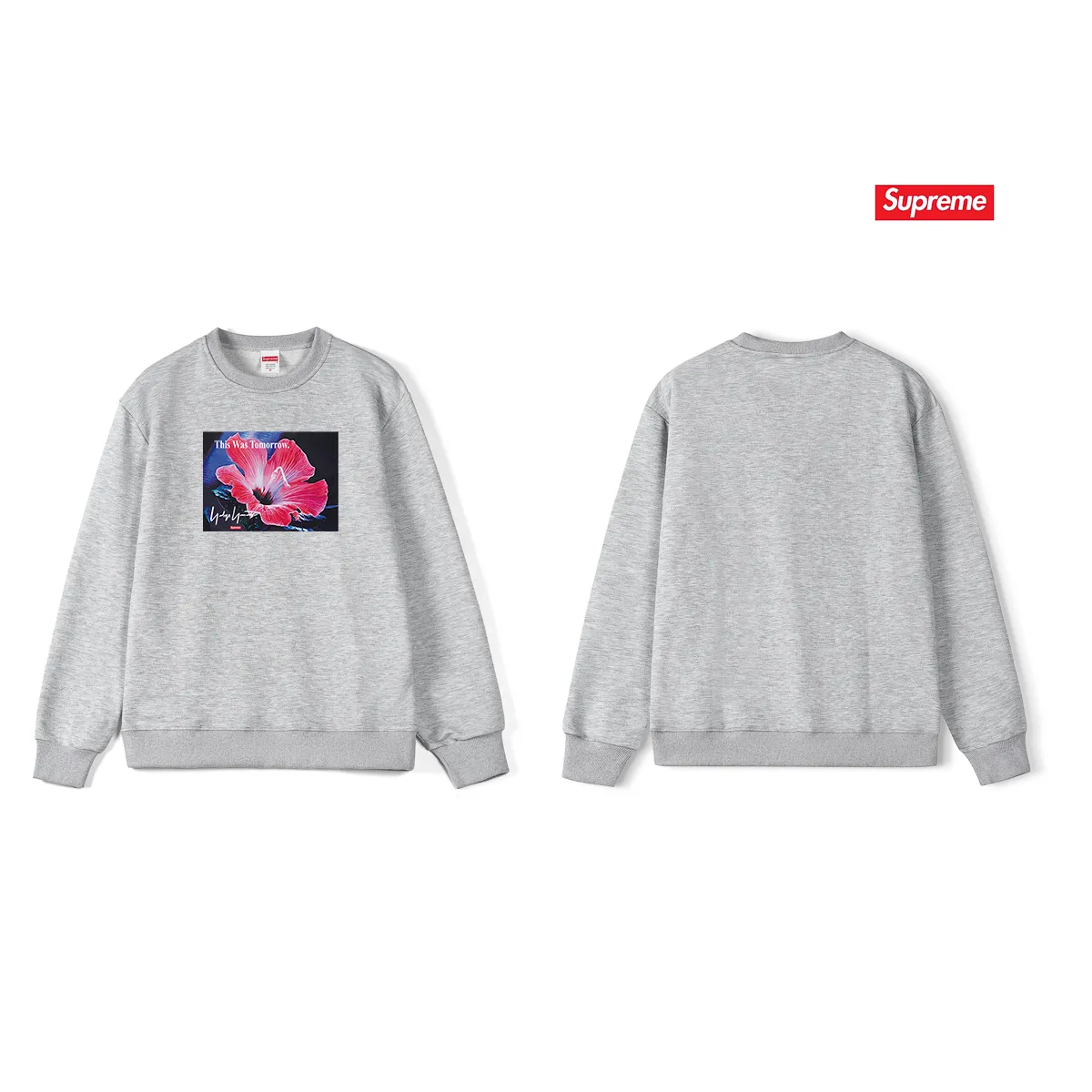 Style No. S1121 #terryp150💰Fleece 160💰Supreme Yamamoto Yohji co-branded floral print round neck sweatshirt Made of 400g large terry (drop shoulder large version) fabric, soft texture and no pilling Imported environmentally friendly printing glue The pattern is bright and three-dimensional Quality💥Same style for men and women The upper body is trendy Color: black white gray Size: S M L XL XXL