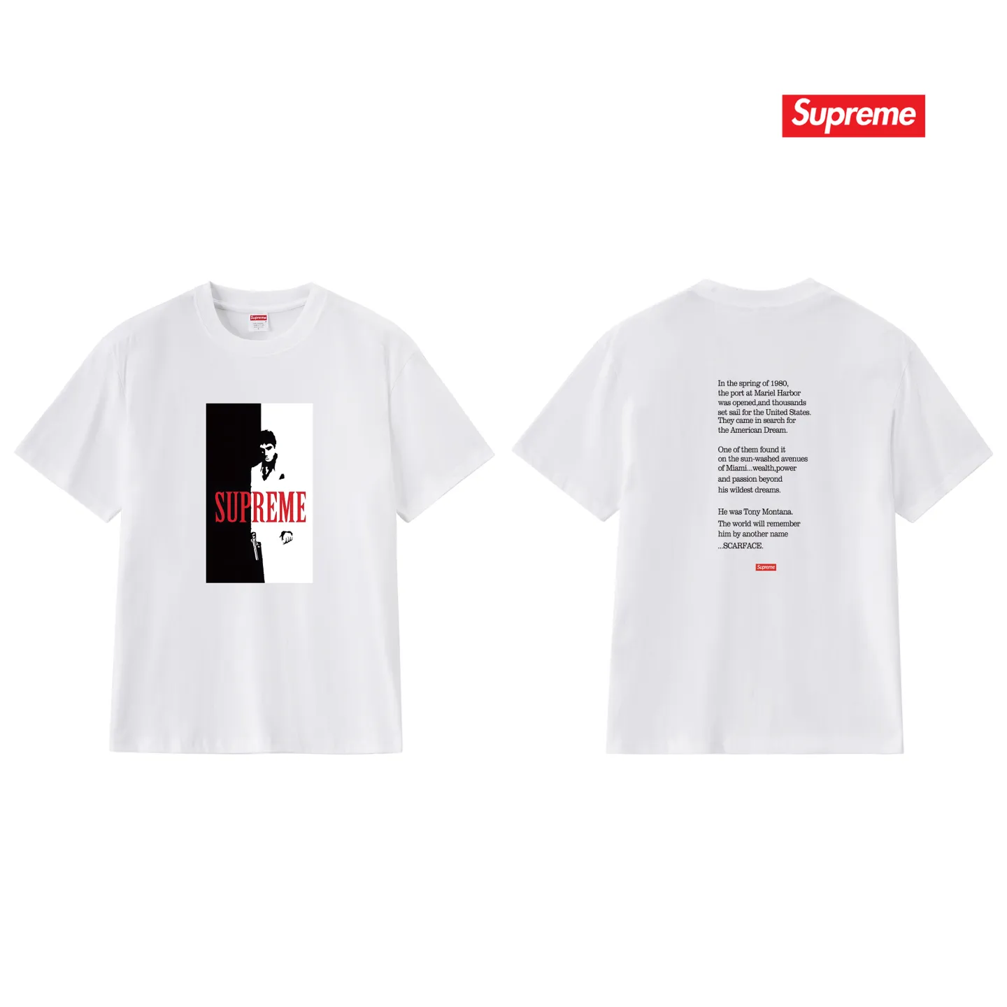 S159 P110💰 Street sp scarface scarface movie poster character limited summer cotton round neck short-sleeved T-shirt. Loose fit. Made of 260g combed cotton double yarn. From fabric to accessories, all three standards are complete and follow ZP. Imported Matsui company slurry printing will never crack. The whole piece adopts three-needle five-thread process. The neckline-shoulder seam-sleeve seam is double-lined, which looks more three-dimensional and textured. The same process as the original version, classic version Feel free to compare zp. The whole piece adopts three-needle five-thread craftsmanship (neckline-shoulder seam-sleeve seam double thread, which looks more three-dimensional and textured). It has the same craftsmanship as the original original, classic version. Color: black, white, light gray, navy blue, pink. Size: S M L XL XXL