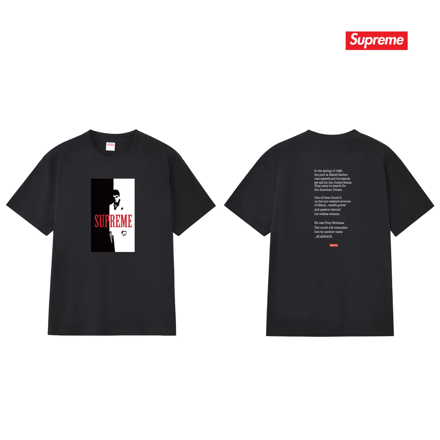 S159 P110💰 Street sp scarface scarface movie poster character limited summer cotton round neck short-sleeved T-shirt. Loose fit. Made of 260g combed cotton double yarn. From fabric to accessories, all three standards are complete and follow ZP. Imported Matsui company slurry printing will never crack. The whole piece adopts three-needle five-thread process. The neckline-shoulder seam-sleeve seam is double-lined, which looks more three-dimensional and textured. The same process as the original version, classic version Feel free to compare zp. The whole piece adopts three-needle five-thread craftsmanship (neckline-shoulder seam-sleeve seam double thread, which looks more three-dimensional and textured). It has the same craftsmanship as the original original, classic version. Color: black, white, light gray, navy blue, pink. Size: S M L XL XXL