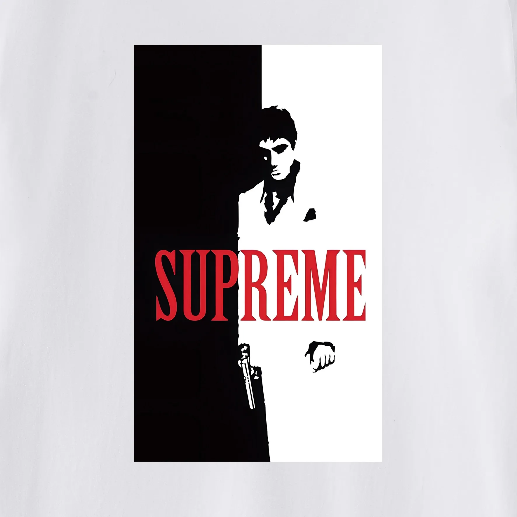S159 P110💰 Street sp scarface scarface movie poster character limited summer cotton round neck short-sleeved T-shirt. Loose fit. Made of 260g combed cotton double yarn. From fabric to accessories, all three standards are complete and follow ZP. Imported Matsui company slurry printing will never crack. The whole piece adopts three-needle five-thread process. The neckline-shoulder seam-sleeve seam is double-lined, which looks more three-dimensional and textured. The same process as the original version, classic version Feel free to compare zp. The whole piece adopts three-needle five-thread craftsmanship (neckline-shoulder seam-sleeve seam double thread, which looks more three-dimensional and textured). It has the same craftsmanship as the original original, classic version. Color: black, white, light gray, navy blue, pink. Size: S M L XL XXL