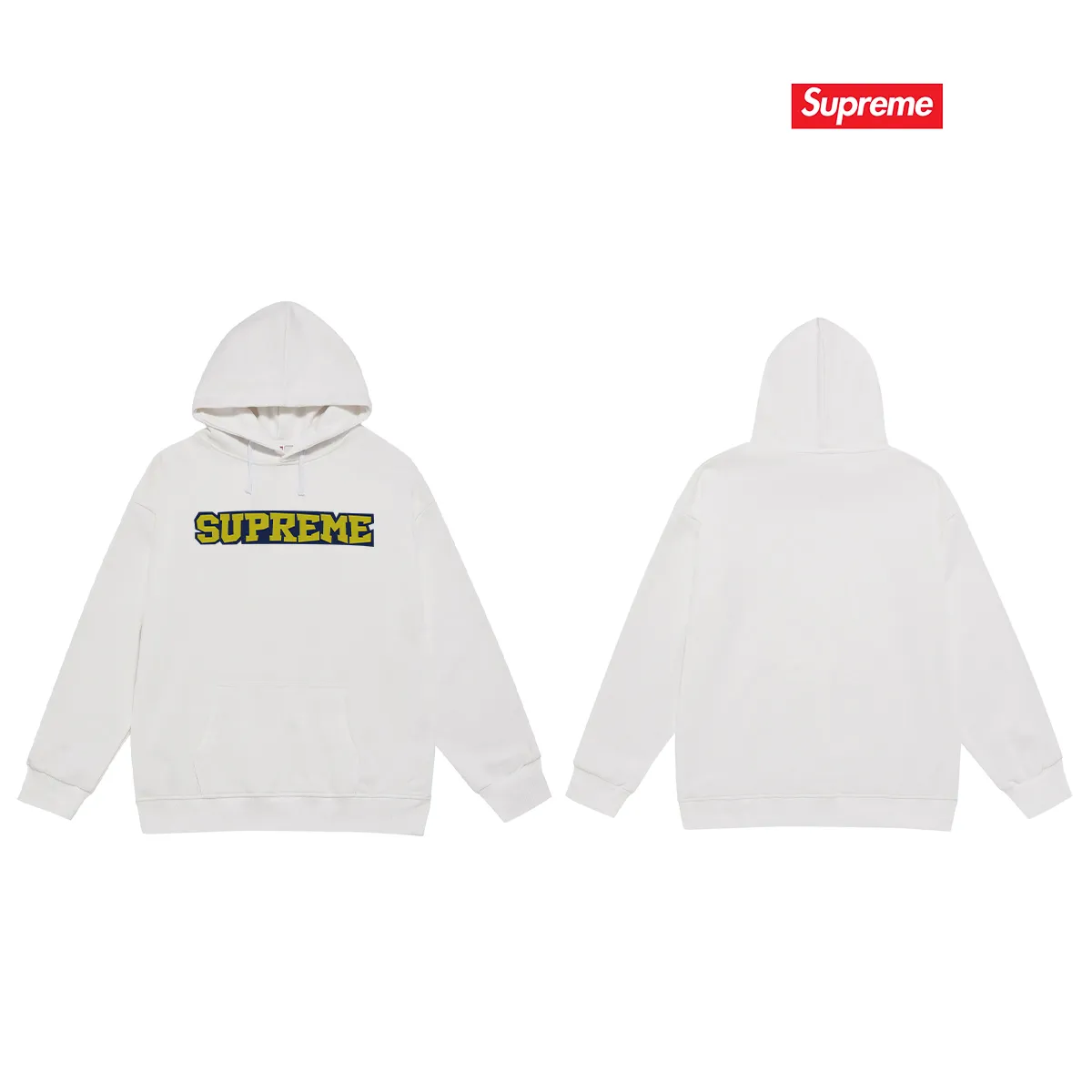 Style No. S2230 #terry P160💰 Velvet P170💰 Supreme 25SS Satin Applique S/S Top printed LOGO hooded sweatshirt Made of 400g large terry 430g silver fox velvet (drop shoulder large version) fabric, soft texture and no pilling Imported environmentally friendly printing glue The pattern is bright and three-dimensional Quality 💥Same style for men and women The upper body is trendy Color: black white gray Size: S M L XL XXL