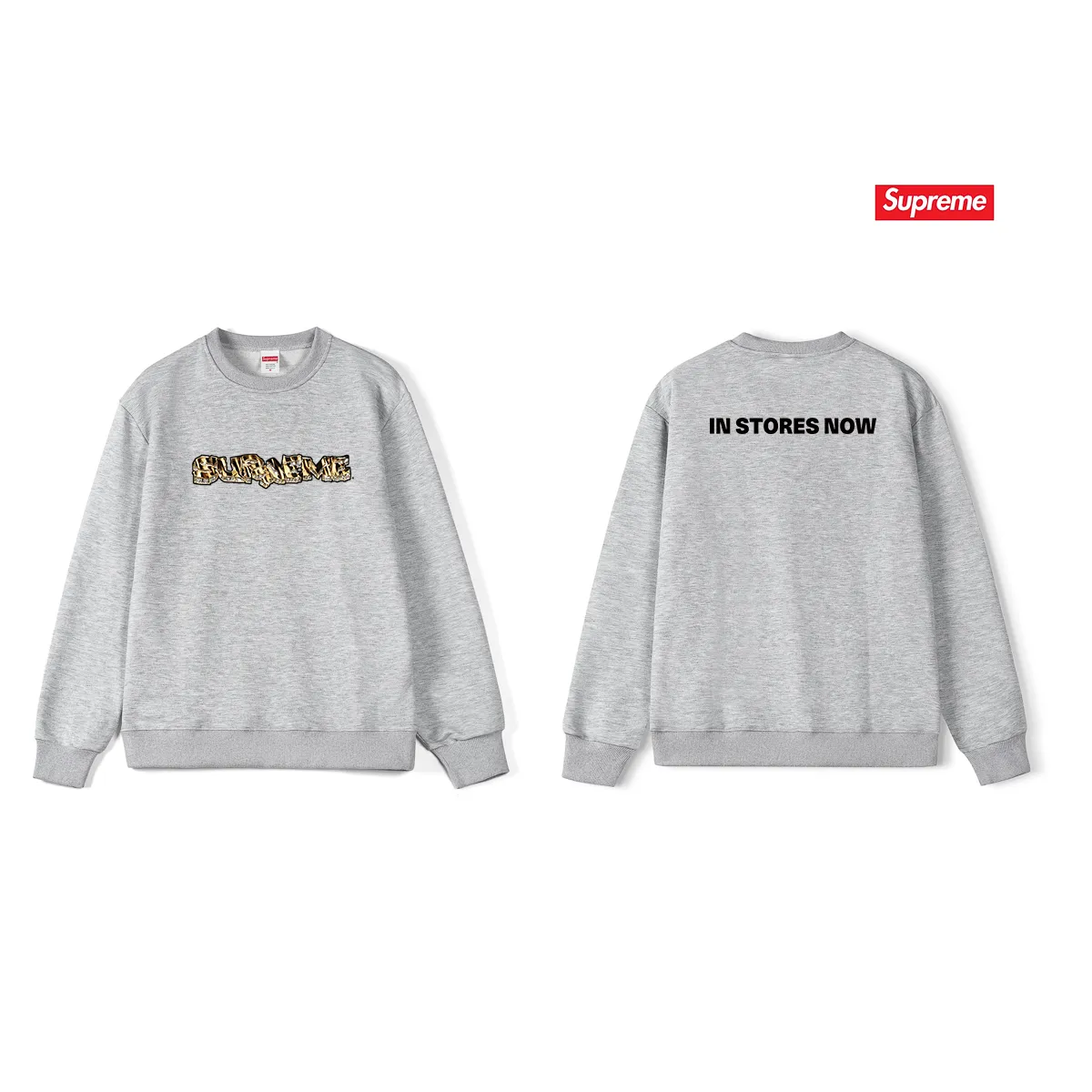 Style No. S1239 #terryp150💰 Velvet 160💰 Supreme Week 18 Diamond Tee Diamond Logo round neck sweatshirt Made of 400g large terry (drop shoulder large version) fabric, soft texture and no pilling Imported environmentally friendly printing glue The pattern is bright and three-dimensional Quality💥Same style for men and women The upper body is trendy Color: black white gray Size: S M L XL XXL