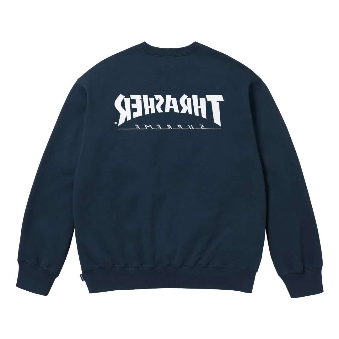 🅿️260 S257 top version SUPREME®/THRASHER® CREWNECK FW24 flame co-branded character printed round neck velvet sweatshirt 1. Fabric: ZP testing, custom weaving and dyeing, pure cotton 460G plus velvet main fabric, horizontal cutting 520G 2X2 thread 2. Printing: Printing uses thermoset ink printing, also known as plastic ink, or self-adhesive ink. Its ingredients are: mainly composed of polyvinyl chloride (PVC) and phthalates. PVC and phthalates, color fixing agents, stabilizers, and thickeners are mixed to form thermoset ink. It is not the digital direct printing promoted on the market. The printing texture of thermoset ink cannot be achieved by digital direct printing. 3. Sewing process: Twelve places of the whole garment are made of boneless splicing technology, processed by experienced foreign trade factories (ordinary factories cannot do it) 4. Hem and cuffs: all use 520G inelastic threads (low-end products use elastic threads to cause the hem and cuffs to appear wavy) 5. Customized ZP main label/wash water label/hangtag/packaging bag (equipped with an extra-large thickened handbag) Size: S~XL