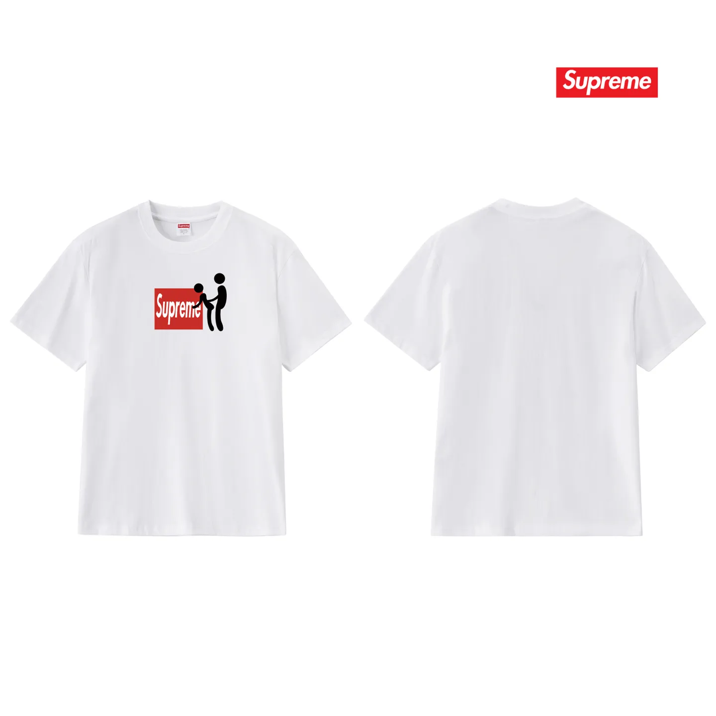 S211 P110💰 SupFW25 Funny Box logo short-sleeved American retro T-shirt. Same style for men and women. Loose fit. Made of 260g combed cotton double yarn. From fabric to accessories, all three standards are complete and follow ZP. Imported Matsui company's slurry printing will never crack. The whole piece adopts three-needle five-thread technology. The neckline-shoulder seam-sleeve seam is double-lined, which looks more three-dimensional and textured.) The same process as the original version, classic version Feel free to compare zp. The whole piece adopts three-needle five-thread craftsmanship (neckline-shoulder seam-sleeve seam double thread, which looks more three-dimensional and textured). It has the same craftsmanship as the original original, classic version. Color: black, white, light gray, pink, navy. Size: S M L XL XXL