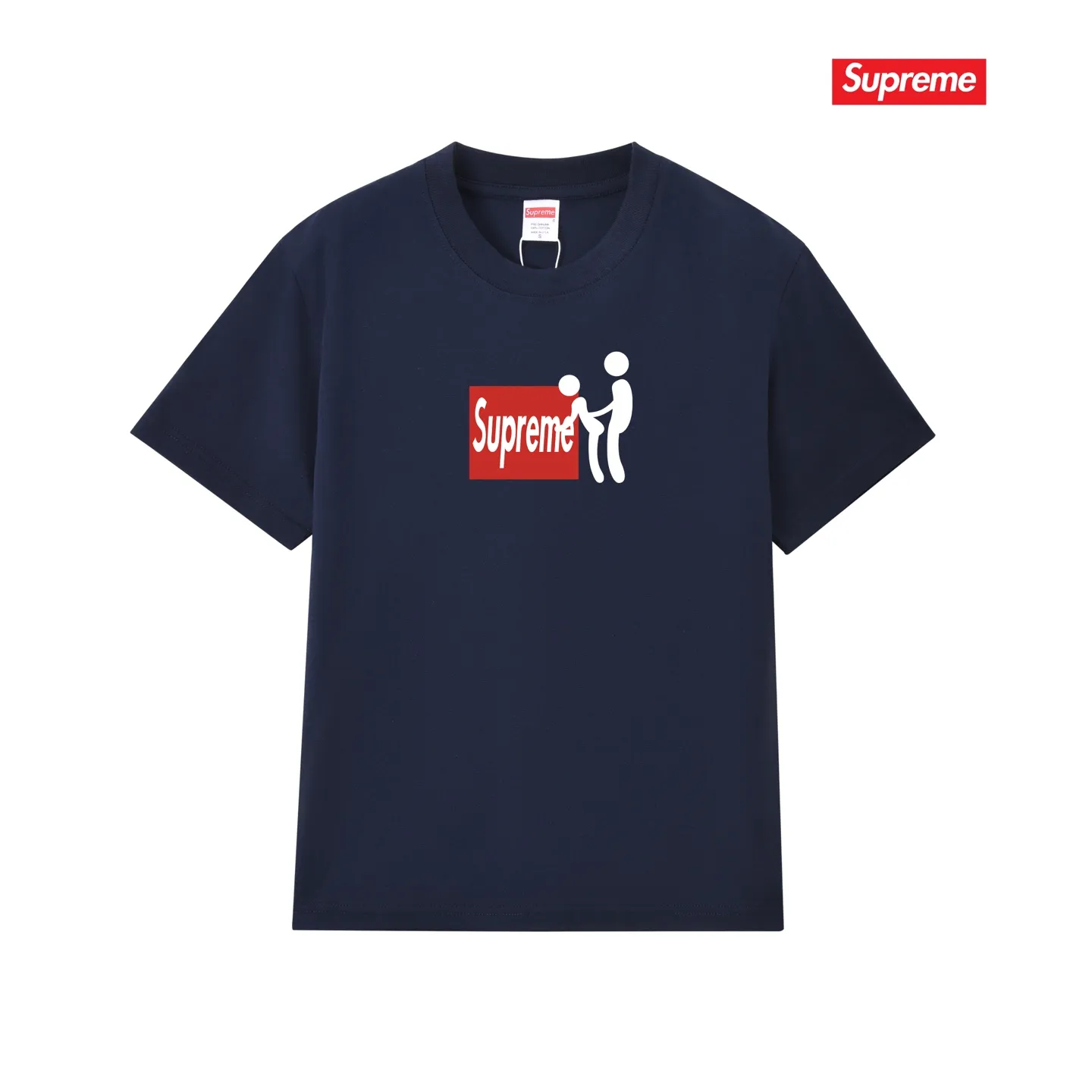 S211 P110💰 SupFW25 Funny Box logo short-sleeved American retro T-shirt. Same style for men and women. Loose fit. Made of 260g combed cotton double yarn. From fabric to accessories, all three standards are complete and follow ZP. Imported Matsui company's slurry printing will never crack. The whole piece adopts three-needle five-thread technology. The neckline-shoulder seam-sleeve seam is double-lined, which looks more three-dimensional and textured.) The same process as the original version, classic version Feel free to compare zp. The whole piece adopts three-needle five-thread craftsmanship (neckline-shoulder seam-sleeve seam double thread, which looks more three-dimensional and textured). It has the same craftsmanship as the original original, classic version. Color: black, white, light gray, pink, navy. Size: S M L XL XXL