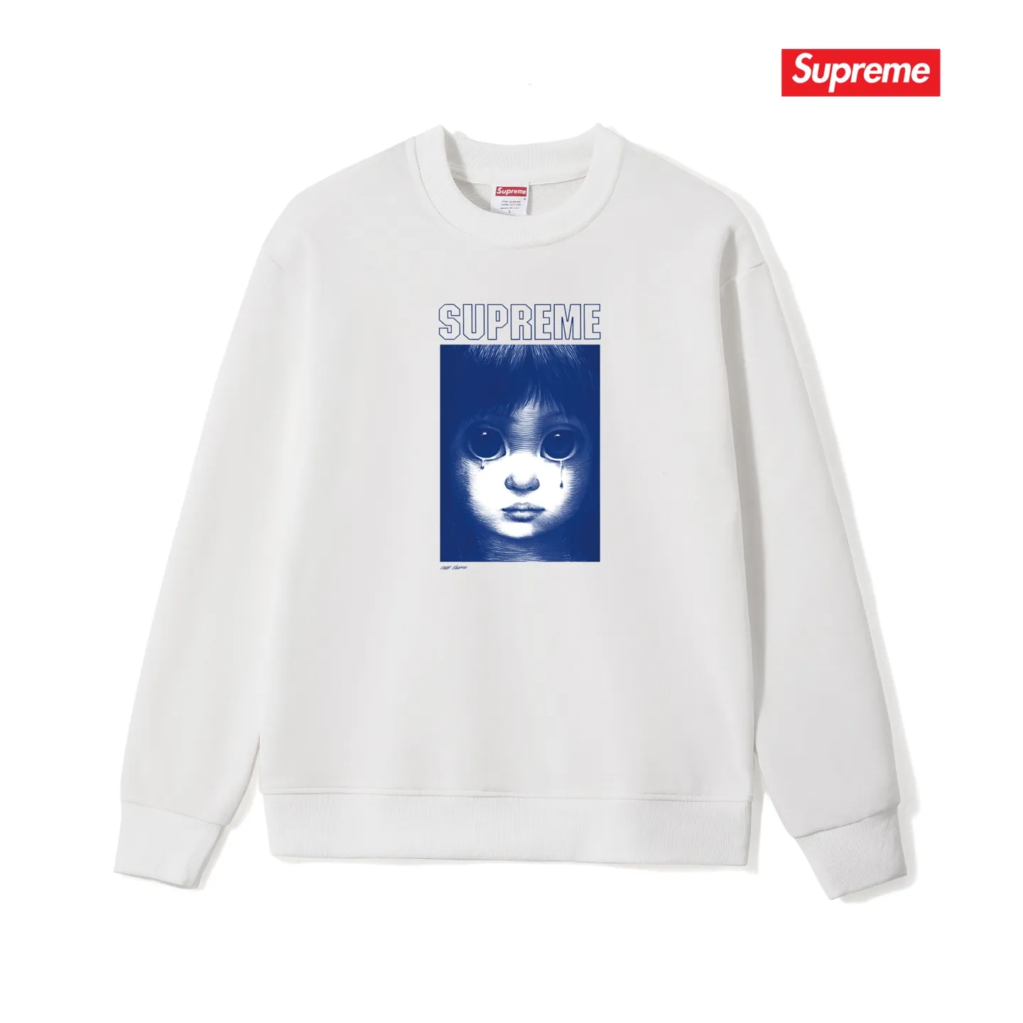 Style No. S1177 #terry p150💰 Velvet 160💰 Sup SS24 MARGARET KEANE co-branded character pattern printed round neck sweatshirt Made of 400 grams of large terry (drop shoulder large version) fabric, soft texture and no pilling Imported environmentally friendly printing glue The pattern is bright and three-dimensional Quality 💥Same style for men and women The upper body is trendy Color: black white gray Size: S M L XL XXL