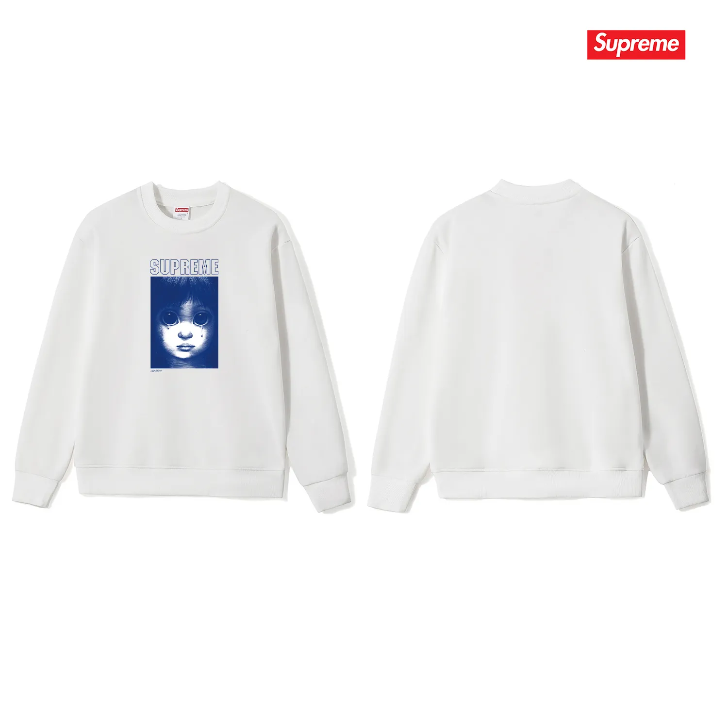 Style No. S1177 #terry p150💰 Velvet 160💰 Sup SS24 MARGARET KEANE co-branded character pattern printed round neck sweatshirt Made of 400 grams of large terry (drop shoulder large version) fabric, soft texture and no pilling Imported environmentally friendly printing glue The pattern is bright and three-dimensional Quality 💥Same style for men and women The upper body is trendy Color: black white gray Size: S M L XL XXL
