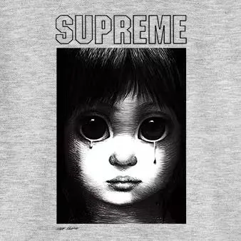 Style No. S1177 #terry p150💰 Velvet 160💰 Sup SS24 MARGARET KEANE co-branded character pattern printed round neck sweatshirt Made of 400 grams of large terry (drop shoulder large version) fabric, soft texture and no pilling Imported environmentally friendly printing glue The pattern is bright and three-dimensional Quality 💥Same style for men and women The upper body is trendy Color: black white gray Size: S M L XL XXL