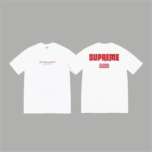 S139 P110💰 American trendy 22SS Still Talking Tee with logo on the back, short-sleeved T-shirt with letter print, American style, loose fit. Made of 260g combed cotton double yarn. All three standards are complete from fabric to accessories. ZP. Imported Matsui Company slurry printing will never crack. The whole piece adopts three-needle five-thread technology. The neckline-shoulder seam-sleeve seam is double-lined, which looks more three-dimensional and textured.) The same process as the original version, classic version Feel free to compare zp. The whole piece adopts three-needle five-thread craftsmanship. The neckline-shoulder seam-sleeve seam is double-threaded, which looks more three-dimensional and textured.) It has the same craftsmanship as the original original, classic version. Color: Black White Size: S M L XL XXL