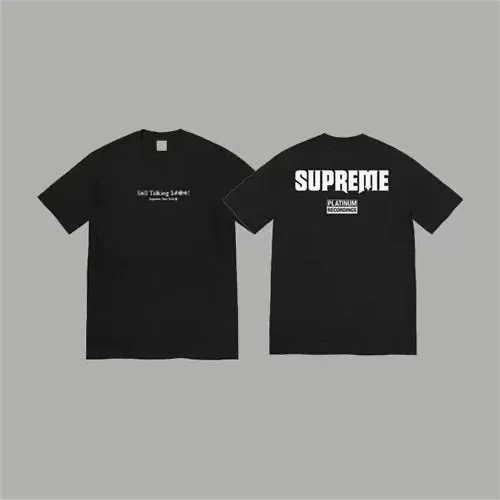 S139 P110💰 American trendy 22SS Still Talking Tee with logo on the back, short-sleeved T-shirt with letter print, American style, loose fit. Made of 260g combed cotton double yarn. All three standards are complete from fabric to accessories. ZP. Imported Matsui Company slurry printing will never crack. The whole piece adopts three-needle five-thread technology. The neckline-shoulder seam-sleeve seam is double-lined, which looks more three-dimensional and textured.) The same process as the original version, classic version Feel free to compare zp. The whole piece adopts three-needle five-thread craftsmanship. The neckline-shoulder seam-sleeve seam is double-threaded, which looks more three-dimensional and textured.) It has the same craftsmanship as the original original, classic version. Color: Black White Size: S M L XL XXL