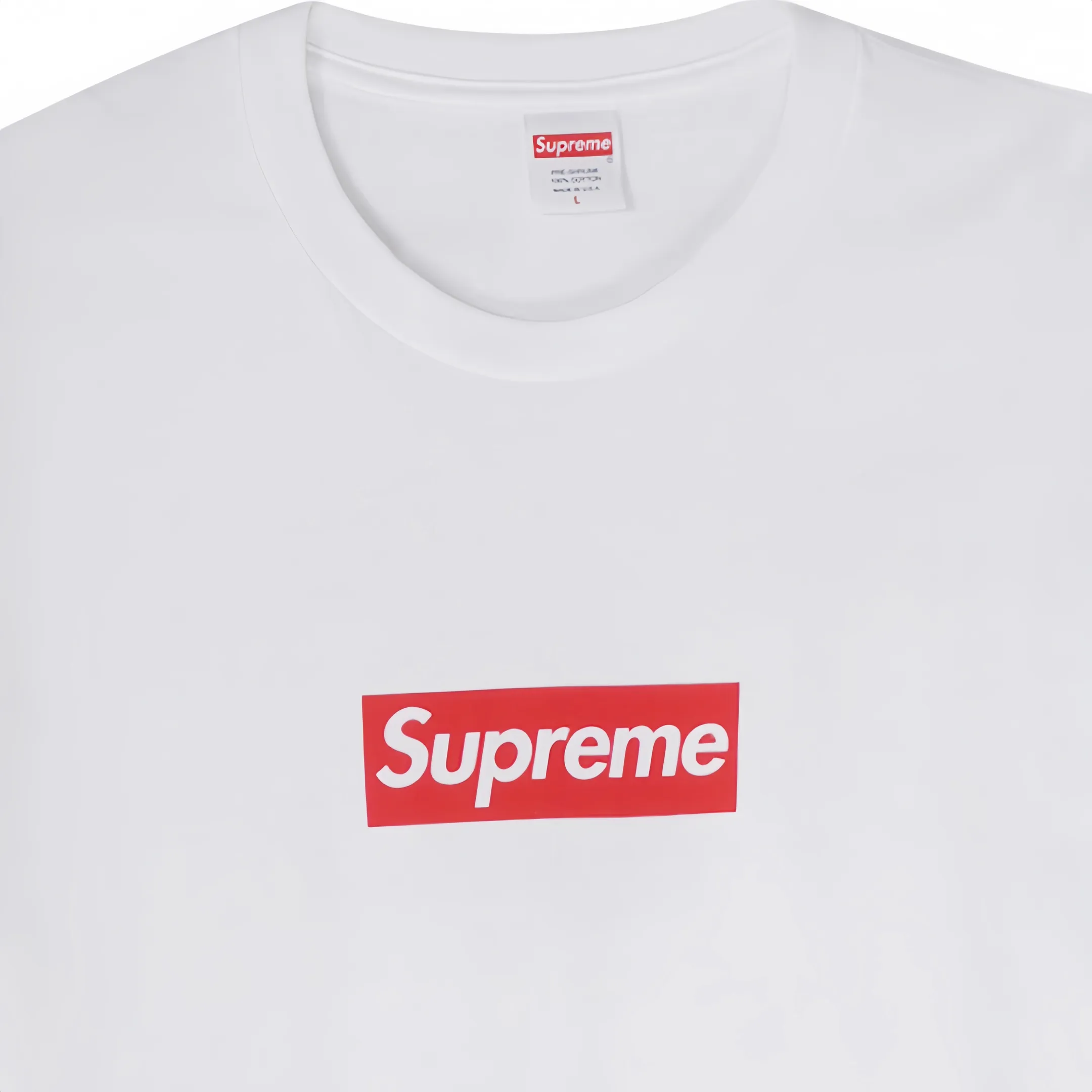 #S30 P110💰 Supreme SS23 Spring and Summer Series Week 1 West Hollywood Box Logo Tee Los Angeles new store limited Box logo short-sleeved T-shirt is made of 260 grams of combed cotton double yarn. From fabrics to accessories, all three standards are complete and follow ZP. Imported Matsui company's slurry printing will never crack. The whole piece is made of three-needle five-thread technology. The neckline-shoulder seam-sleeve seam is double-lined, which looks more three-dimensional and textured.) The same process as the authentic original, classic version Feel free to compare zp. The whole piece adopts three-needle five-thread craftsmanship. The neckline-shoulder seam-sleeve seam is double-threaded, which looks more three-dimensional and textured.) It has the same craftsmanship as the original original, classic version. Color: White Size: S M L XL XXL