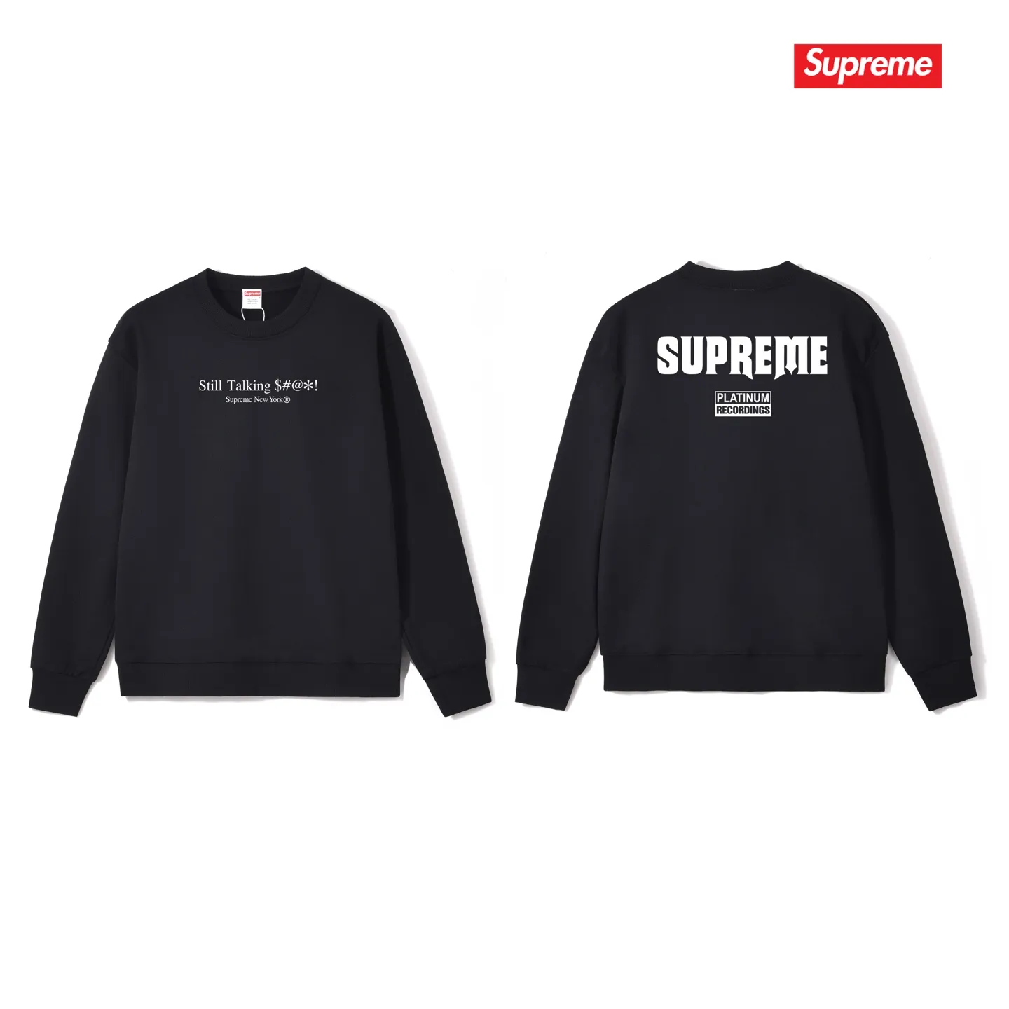 Style No. S1139 #terry p150💰 Velvet 160💰 American trend 22SS Still Talking Tee logo printed on the back round neck sweatshirt Made of 400 grams of large terry (drop shoulder large version) fabric, soft texture and no pilling Imported environmentally friendly printing glue The pattern is bright and three-dimensional Quality💥Same style for men and women The upper body is trendy Color: black white gray Size: S M L XL XXL