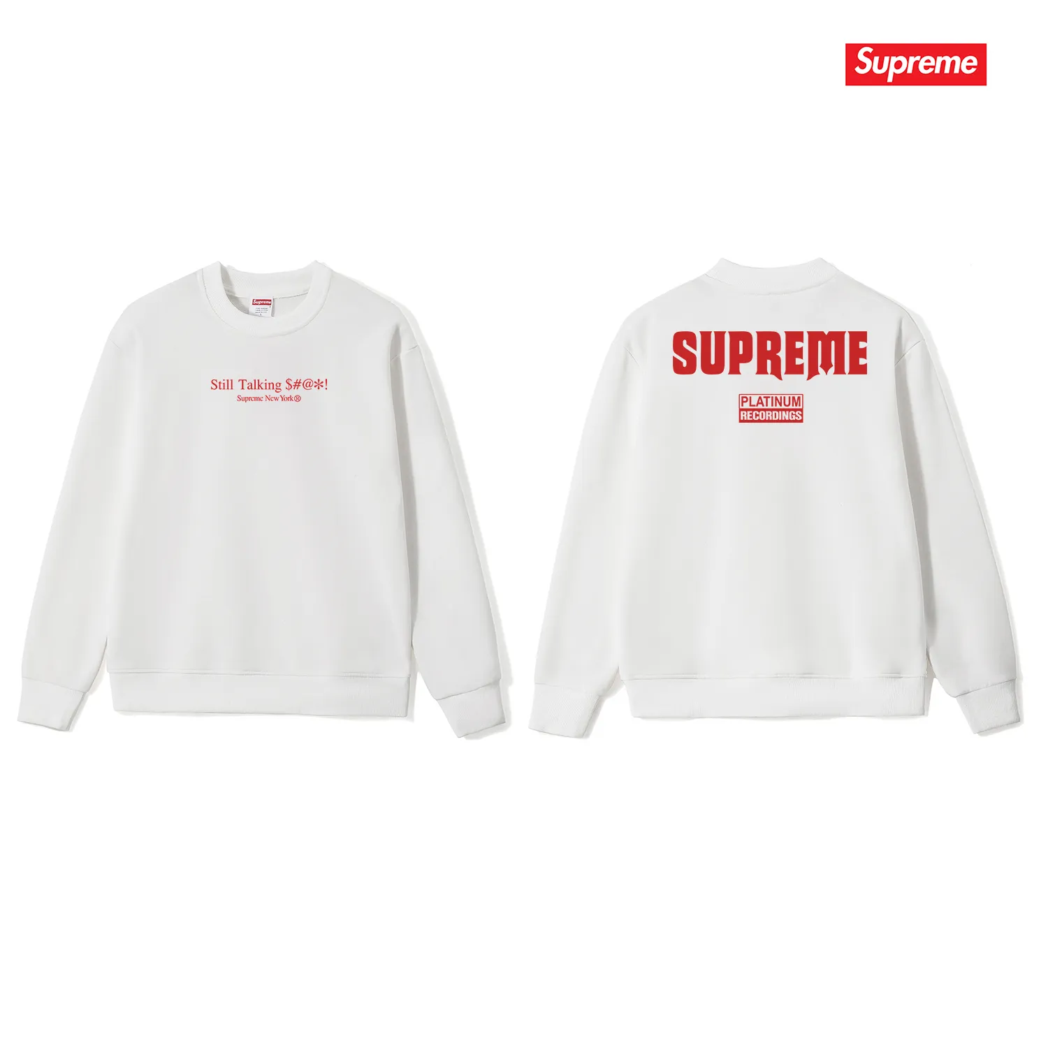 Style No. S1139 #terry p150💰 Velvet 160💰 American trend 22SS Still Talking Tee logo printed on the back round neck sweatshirt Made of 400 grams of large terry (drop shoulder large version) fabric, soft texture and no pilling Imported environmentally friendly printing glue The pattern is bright and three-dimensional Quality💥Same style for men and women The upper body is trendy Color: black white gray Size: S M L XL XXL