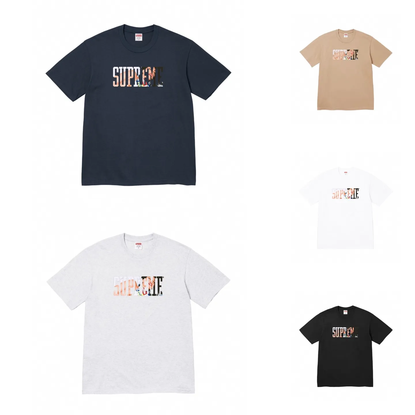 #S88 P110💰 Supreme FW24 WEEK1 Tera Patrick Tee classic cotton printed short-sleeved T-shirt. The same style for men and women uses 260 grams of combed cotton double yarn. From fabrics to accessories, all three standards are complete and follow ZP. Imported Matsui company slurry printing will never crack. The whole piece is made of three-needle five-thread technology. The neckline-shoulder seam-sleeve seam is double-lined, which looks more three-dimensional and textured) and the original version has the same craftsmanship and classic version. Feel free to compare zp. The whole piece adopts three-needle five-thread craftsmanship. The neckline-shoulder seam-sleeve seam is double-threaded, which looks more three-dimensional and textured.) It has the same craftsmanship as the original original, classic version. Color: black, white, brown, navy blue, gray. Size: S M L XL XXL
