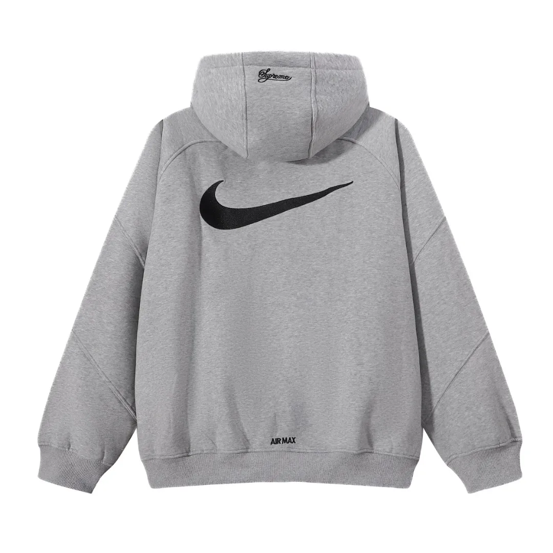 P250 sup joint nik hooded sweatshirt black gray size chart size S M L XL bust 60 62 64 66 length 70 72 74 76 shoulder width 58 60 62 64