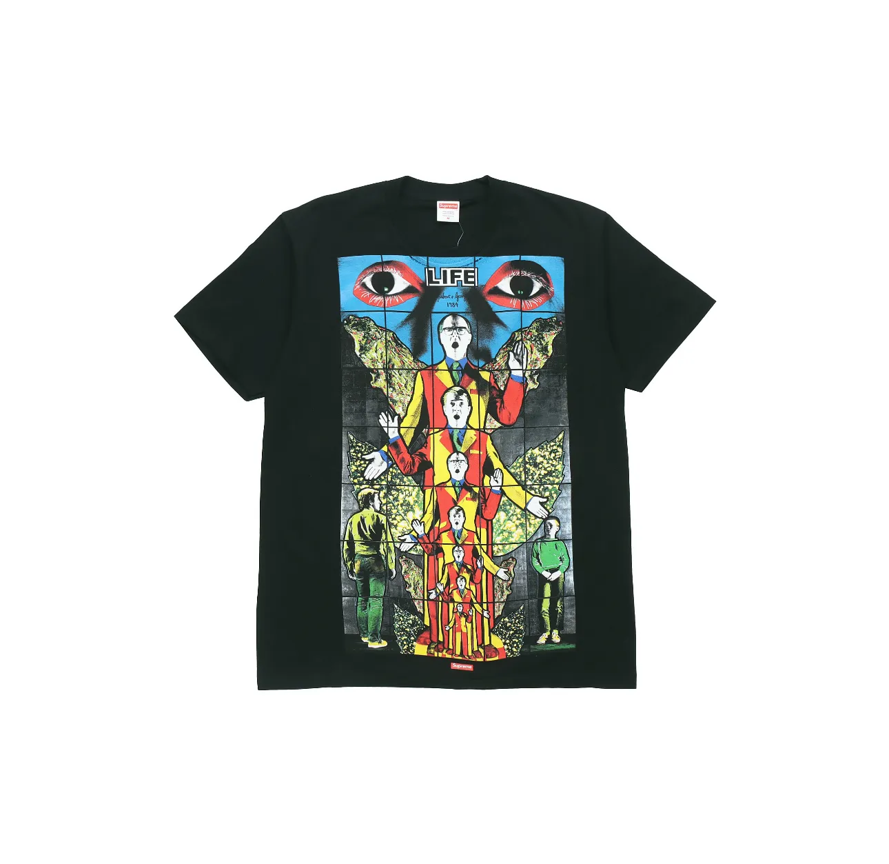 #S119 p110💰 Supreme SS19 x Gilbert The whole piece is made with a three-needle five-thread process. The neckline-shoulder seam-sleeve seam is double-lined, making it look more three-dimensional and textured.) It is the same craftsmanship as the authentic original version. It has a classic version. Compare it at will.