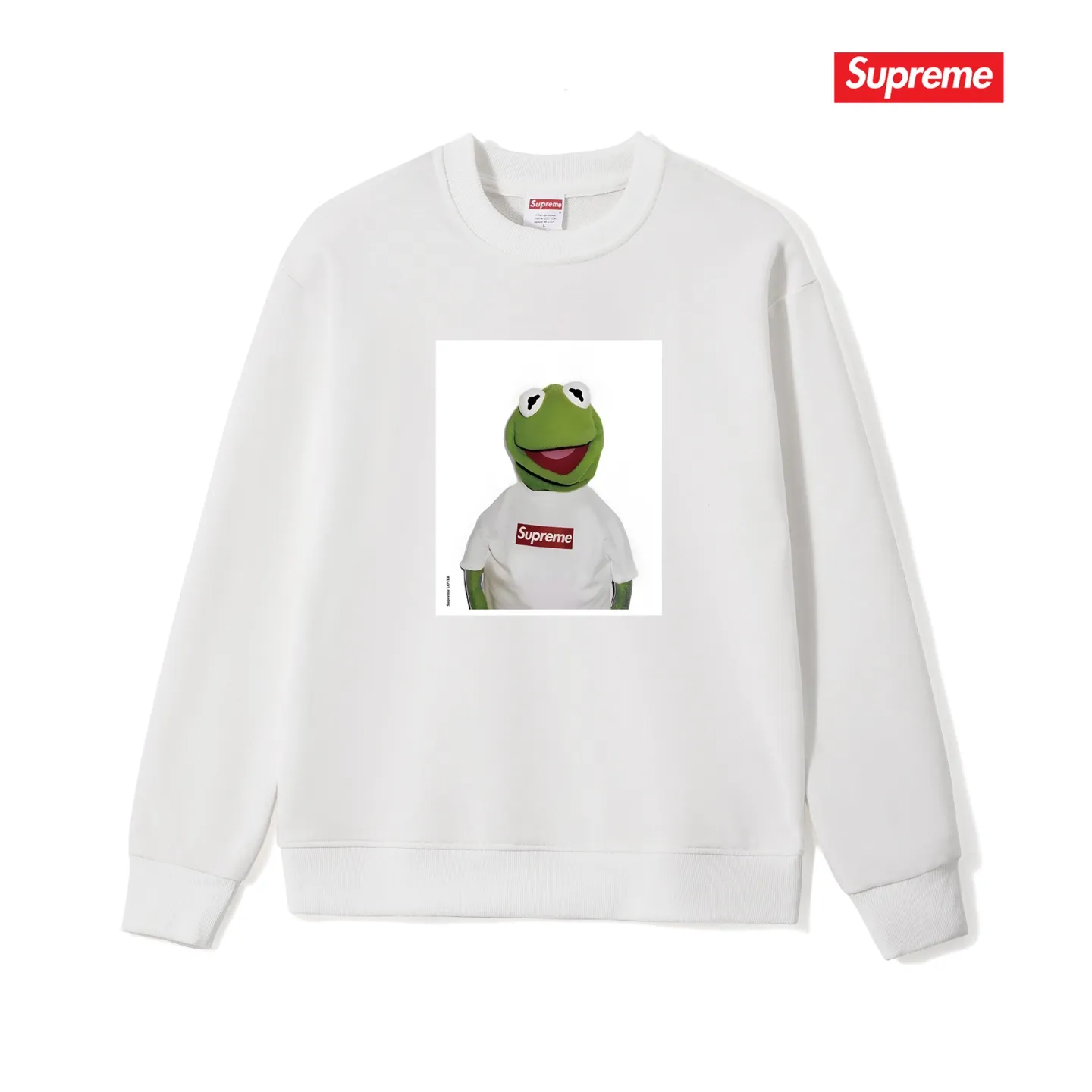 Style No. S1174 #terry p150💰 Velvet 160💰 Sup 74ss Summer new Komi frog round neck sweatshirt Made of 400g large terry (drop shoulder large version) fabric, soft and non-pilling texture, imported environmentally friendly printing glue, bright and three-dimensional pattern, quality 💥Male and female, the upper body is fashionable Color: black white gray Size: S M L XL XXL