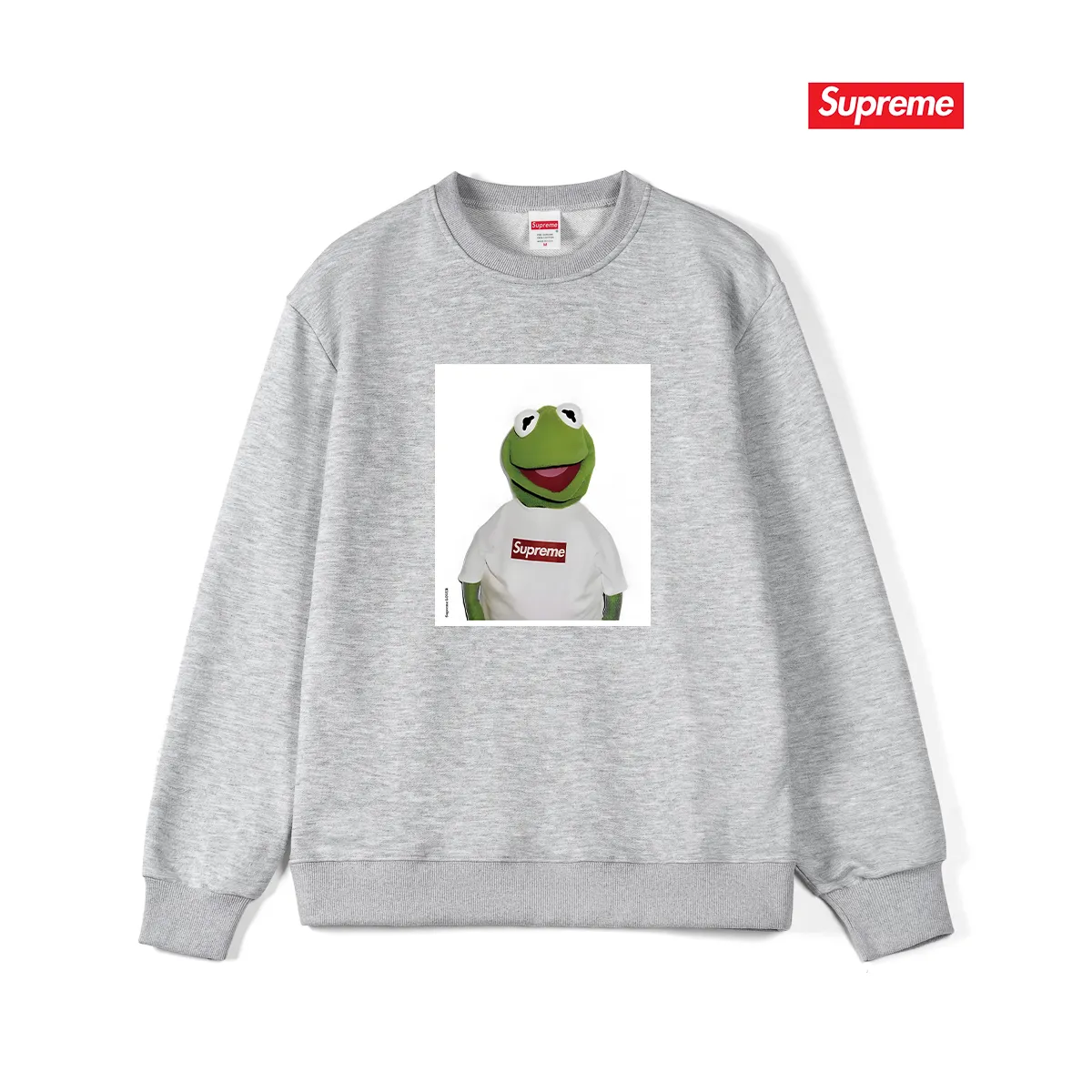 Style No. S1174 #terry p150💰 Velvet 160💰 Sup 74ss Summer new Komi frog round neck sweatshirt Made of 400g large terry (drop shoulder large version) fabric, soft and non-pilling texture, imported environmentally friendly printing glue, bright and three-dimensional pattern, quality 💥Male and female, the upper body is fashionable Color: black white gray Size: S M L XL XXL