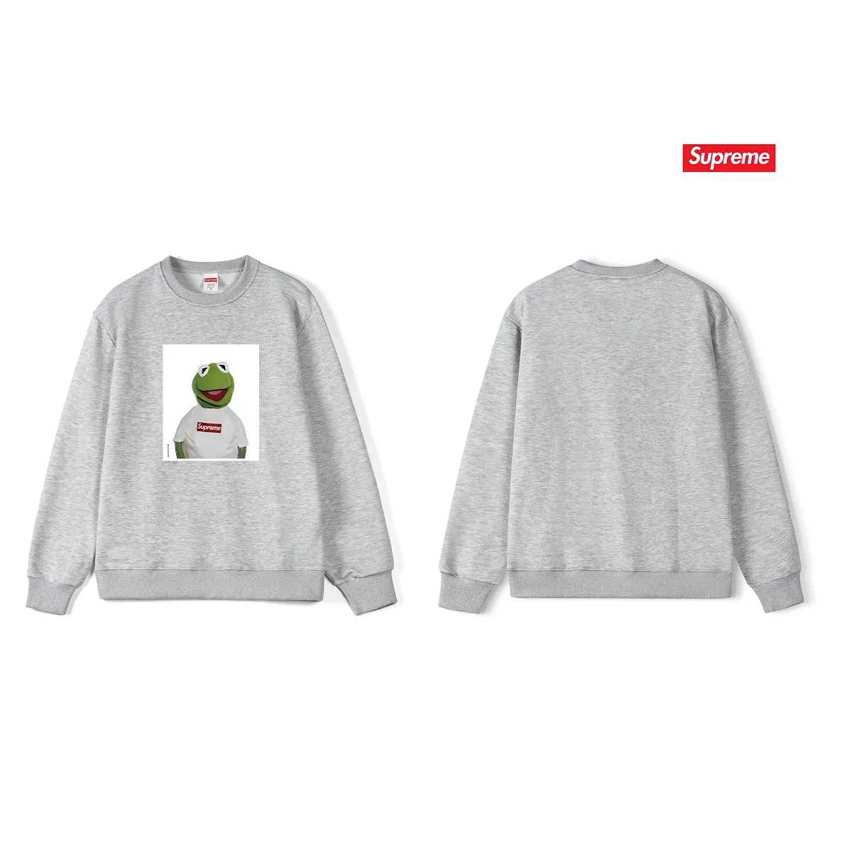 Style No. S1174 #terry p150💰 Velvet 160💰 Sup 74ss Summer new Komi frog round neck sweatshirt Made of 400g large terry (drop shoulder large version) fabric, soft and non-pilling texture, imported environmentally friendly printing glue, bright and three-dimensional pattern, quality 💥Male and female, the upper body is fashionable Color: black white gray Size: S M L XL XXL